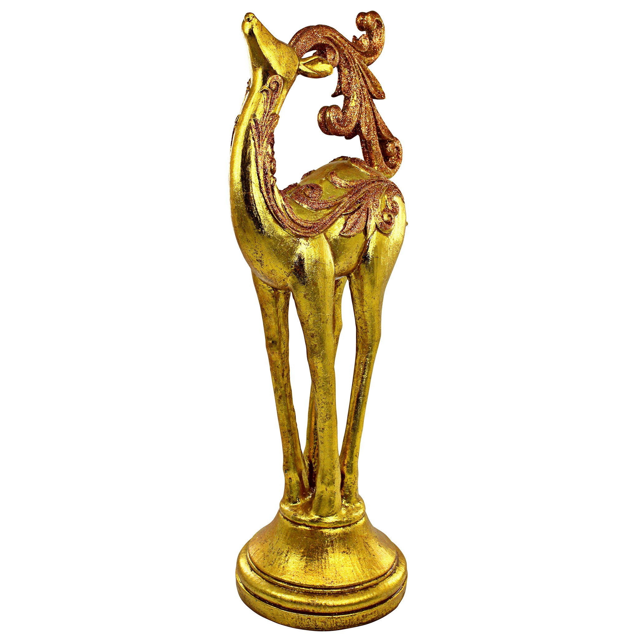 Toscano - Santa Romping Reindeer Christmas Statue