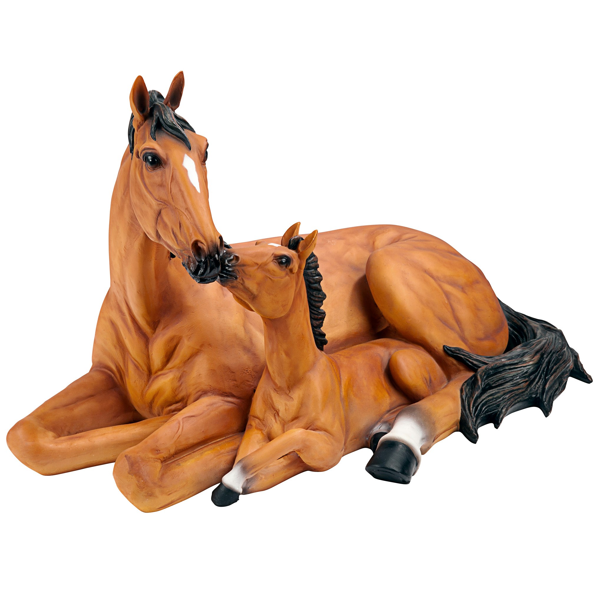 Toscano - Motherly Love Pony Foal and Mare Horse Statue