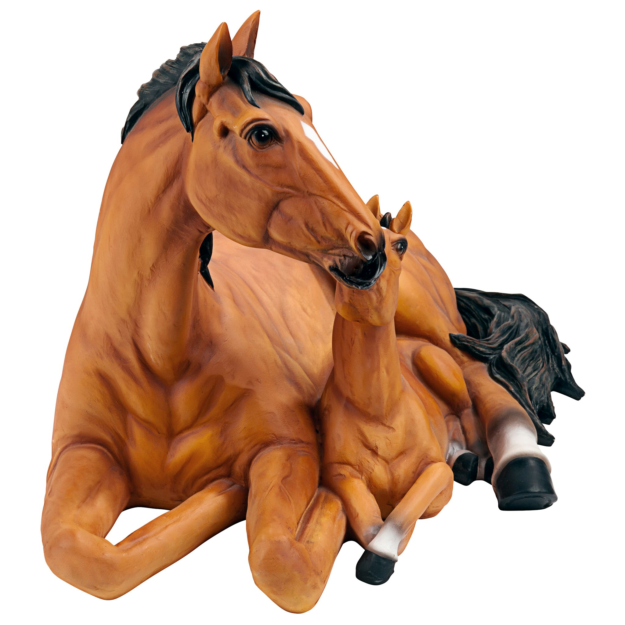 Toscano - Motherly Love Pony Foal and Mare Horse Statue
