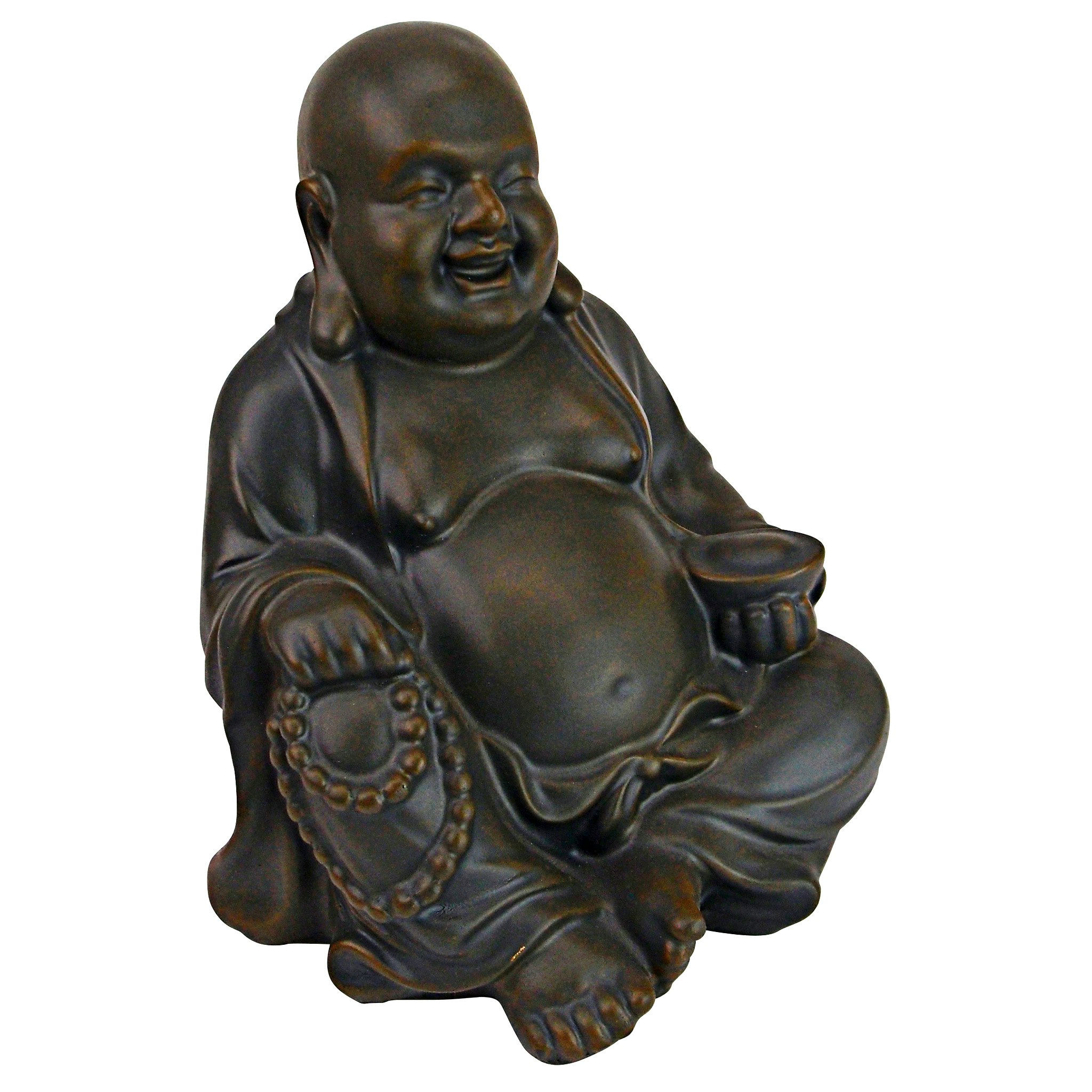 Toscano Laughing Buddha Happy Hotei Statue - Medium