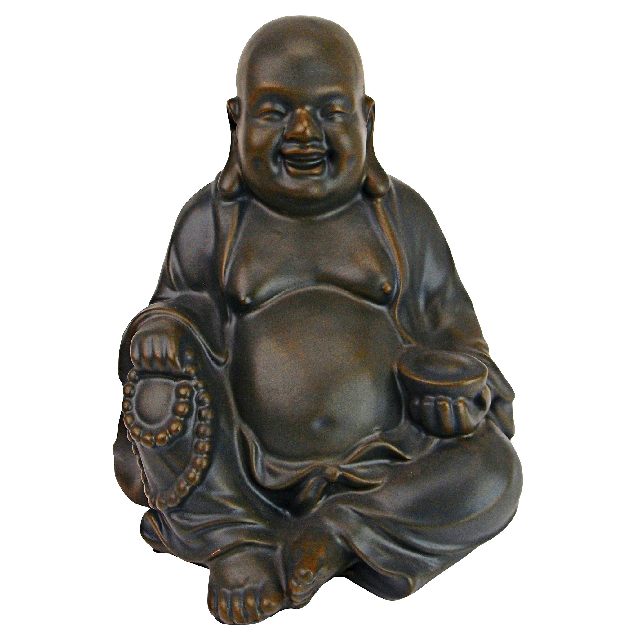 Toscano Laughing Buddha Happy Hotei Statue - Medium