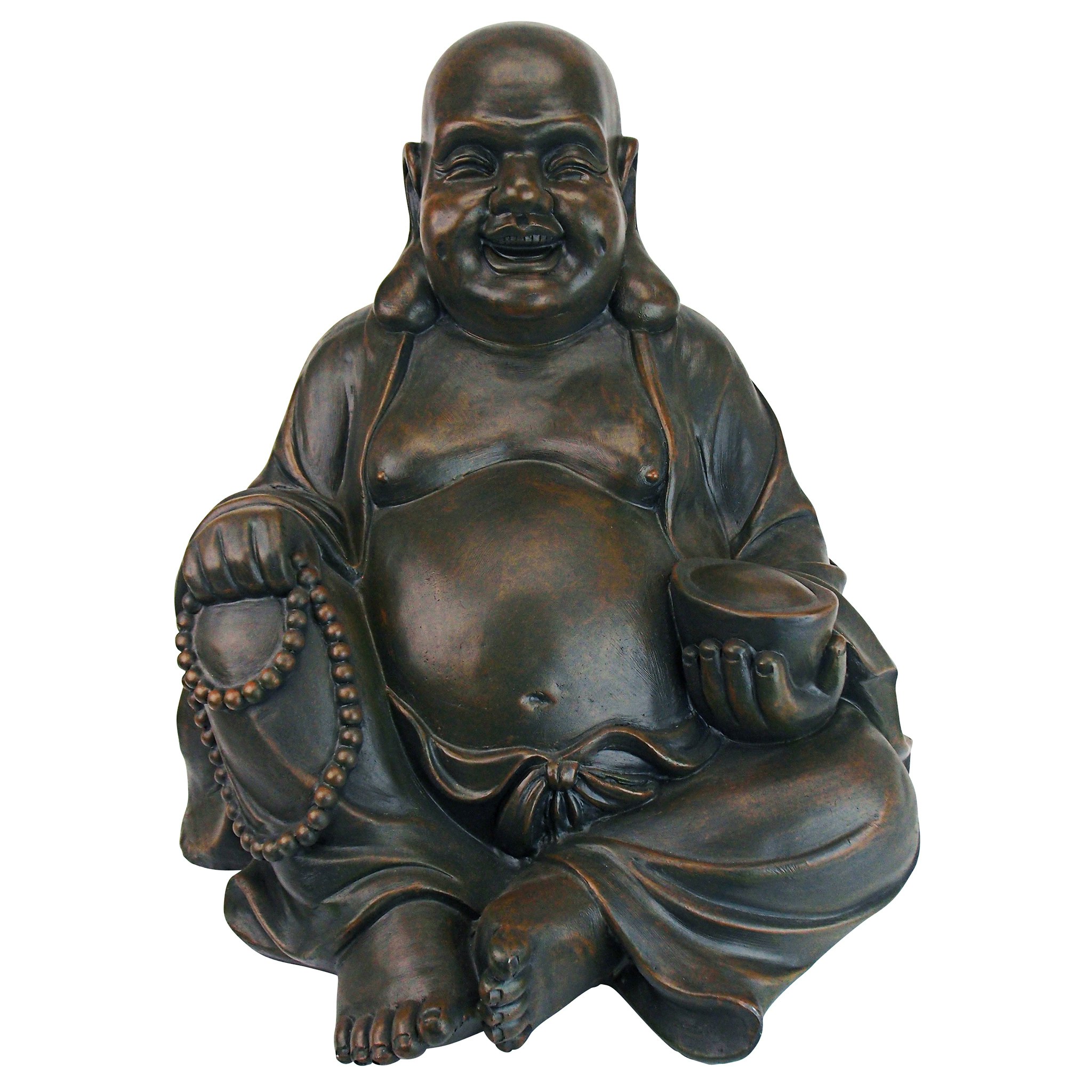 Toscano Laughing Buddha Happy Hotei Statue - Large