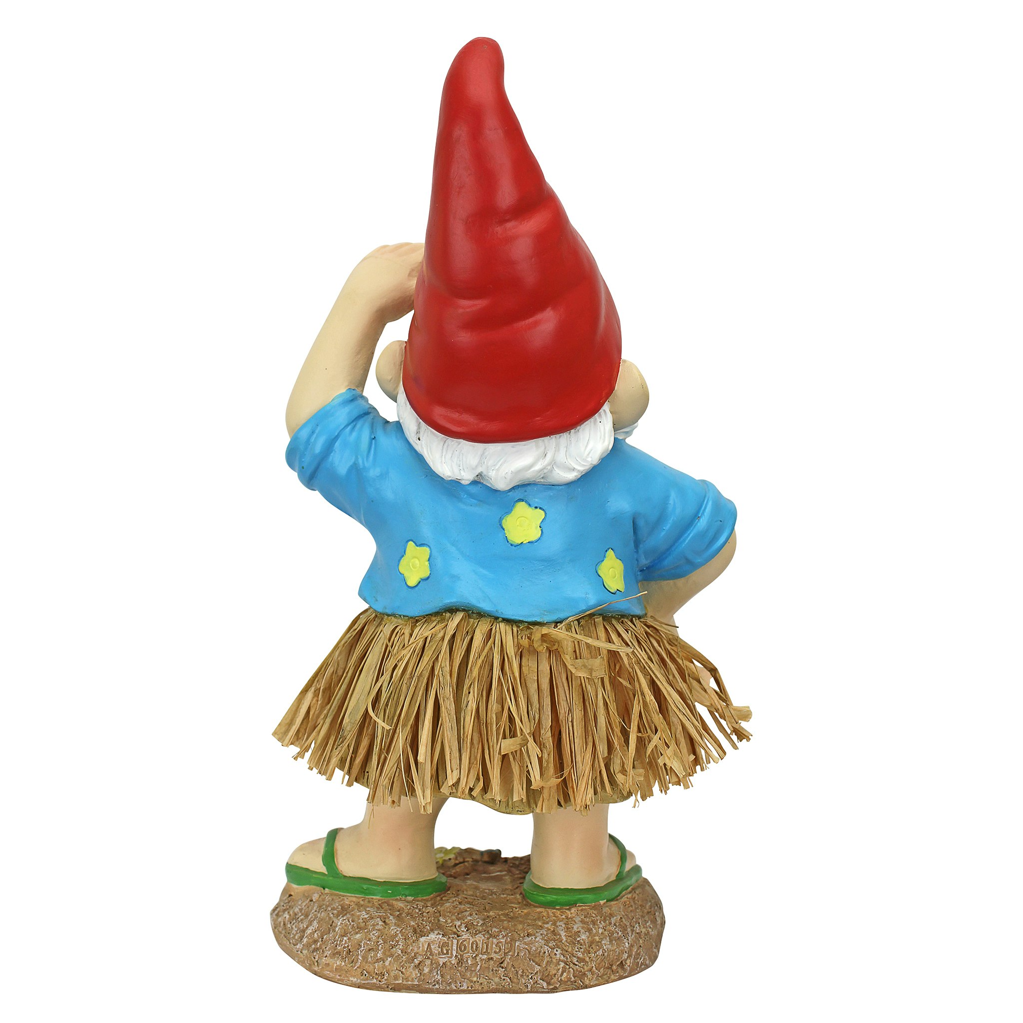 Toscano - Hawaiian Hank Grass Skirt Gnome Statue