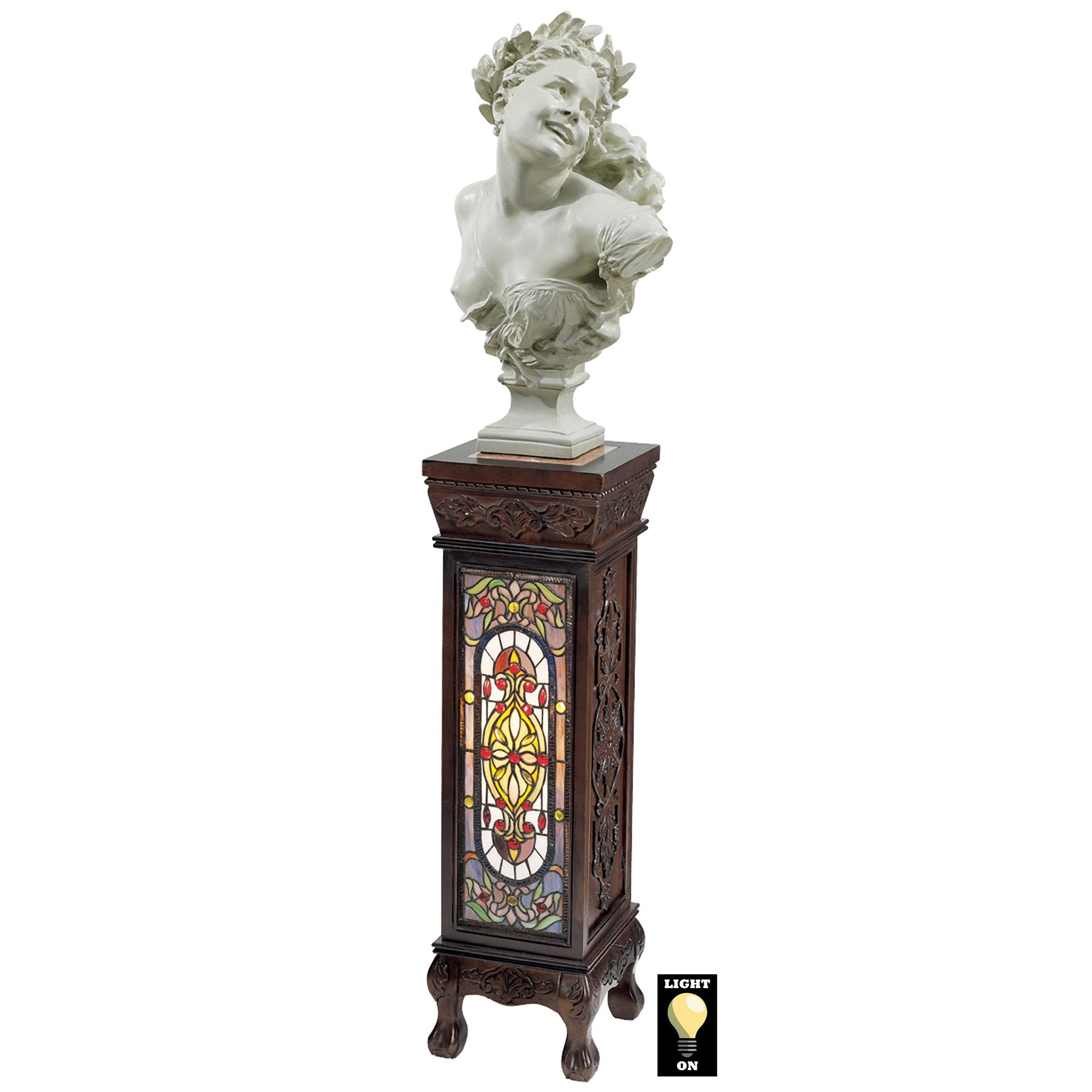 Toscano - Baldwin Beaux-Arts Illuminated Hand-Crafted Pedestal