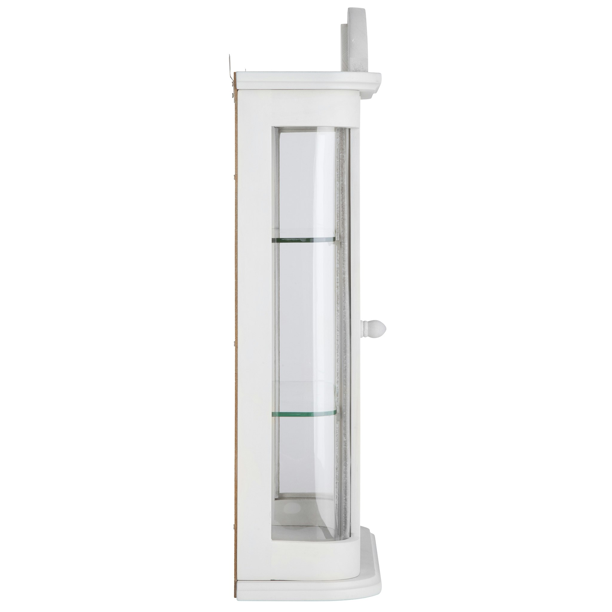 Toscano Rosedale Hardwood Wall Curio Cabinet - Lily White