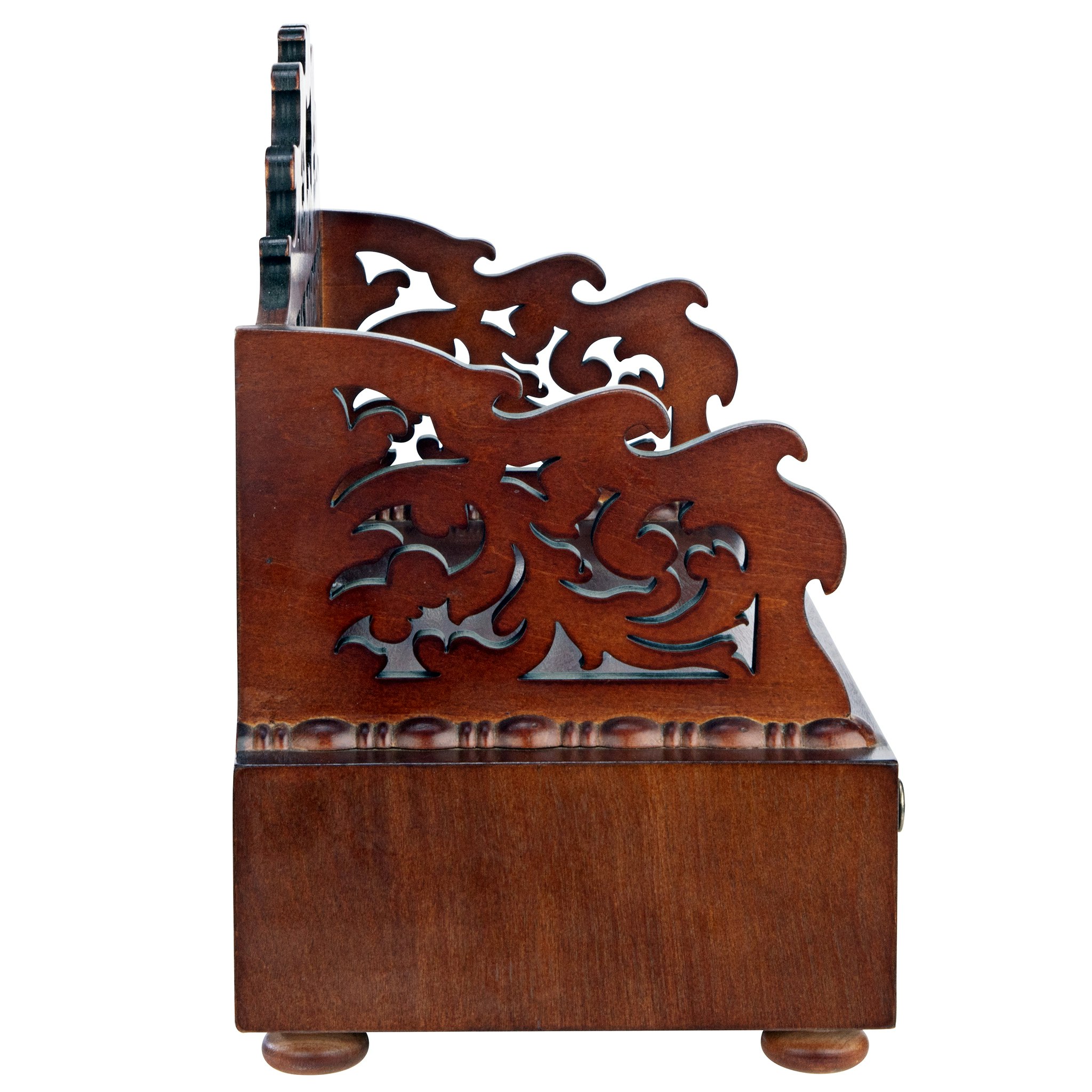 Toscano - Antiquarian Tracery Desktop Book Organizer in Walnut, Hardwood