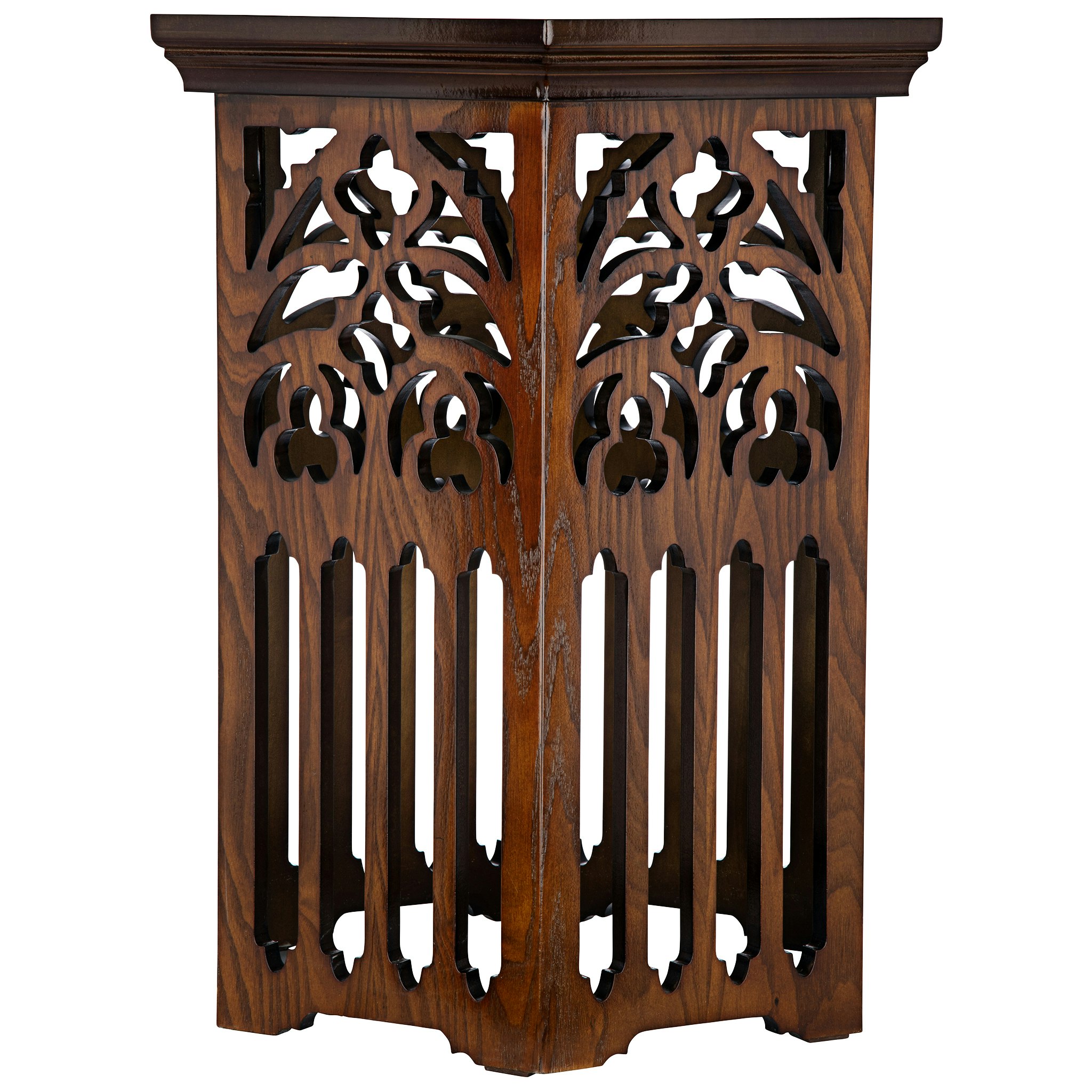 Toscano - Saint Thomas Aquinas Gothic Tracery Side Table in Hardwood