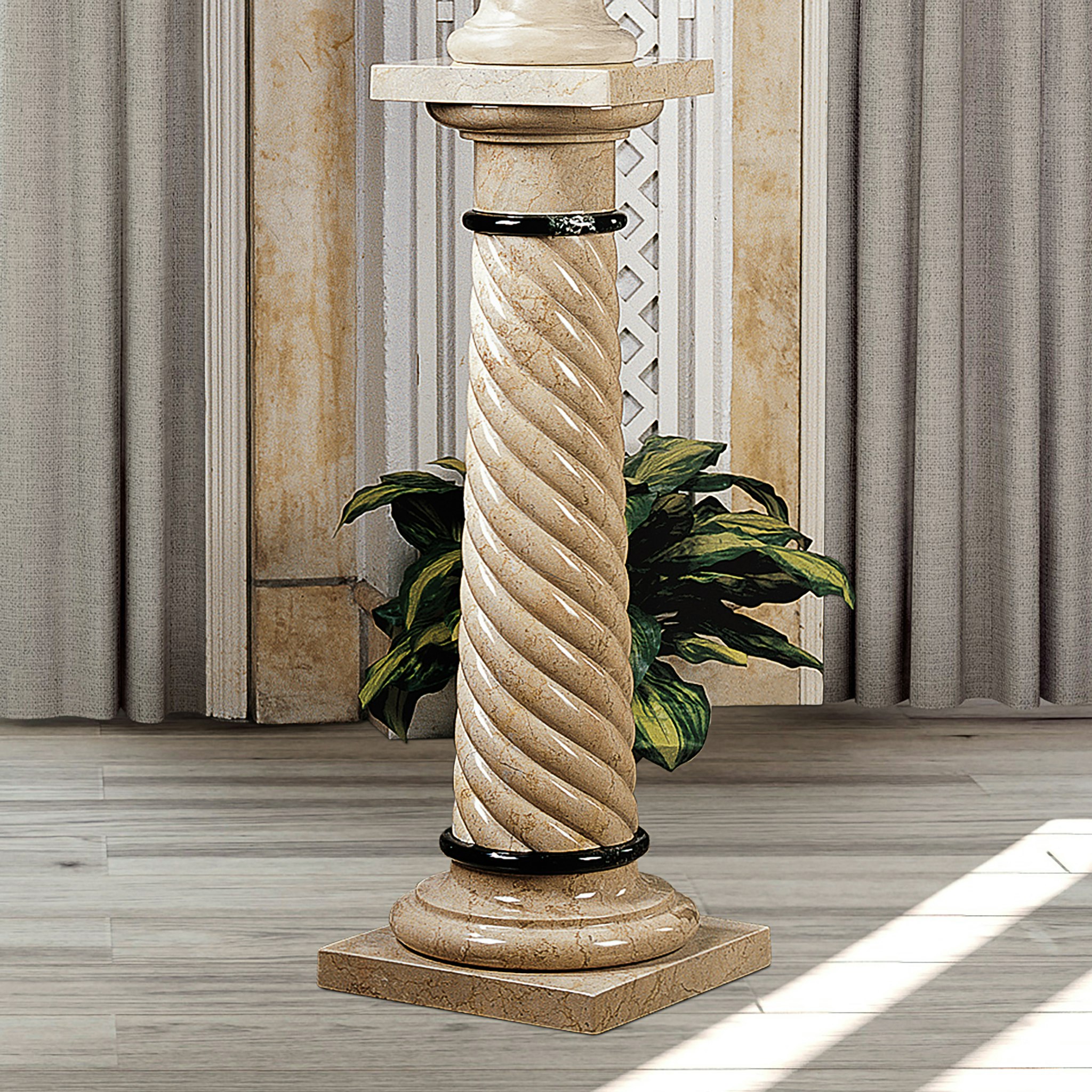 Toscano - Bottochino Spiraled Solid Column in Ivory, Marble
