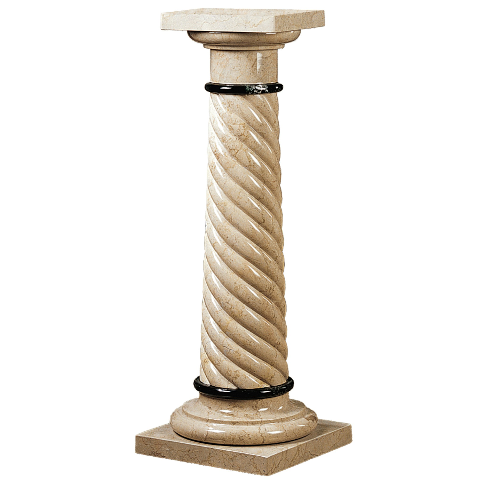 Toscano - Bottochino Spiraled Solid Column in Ivory, Marble