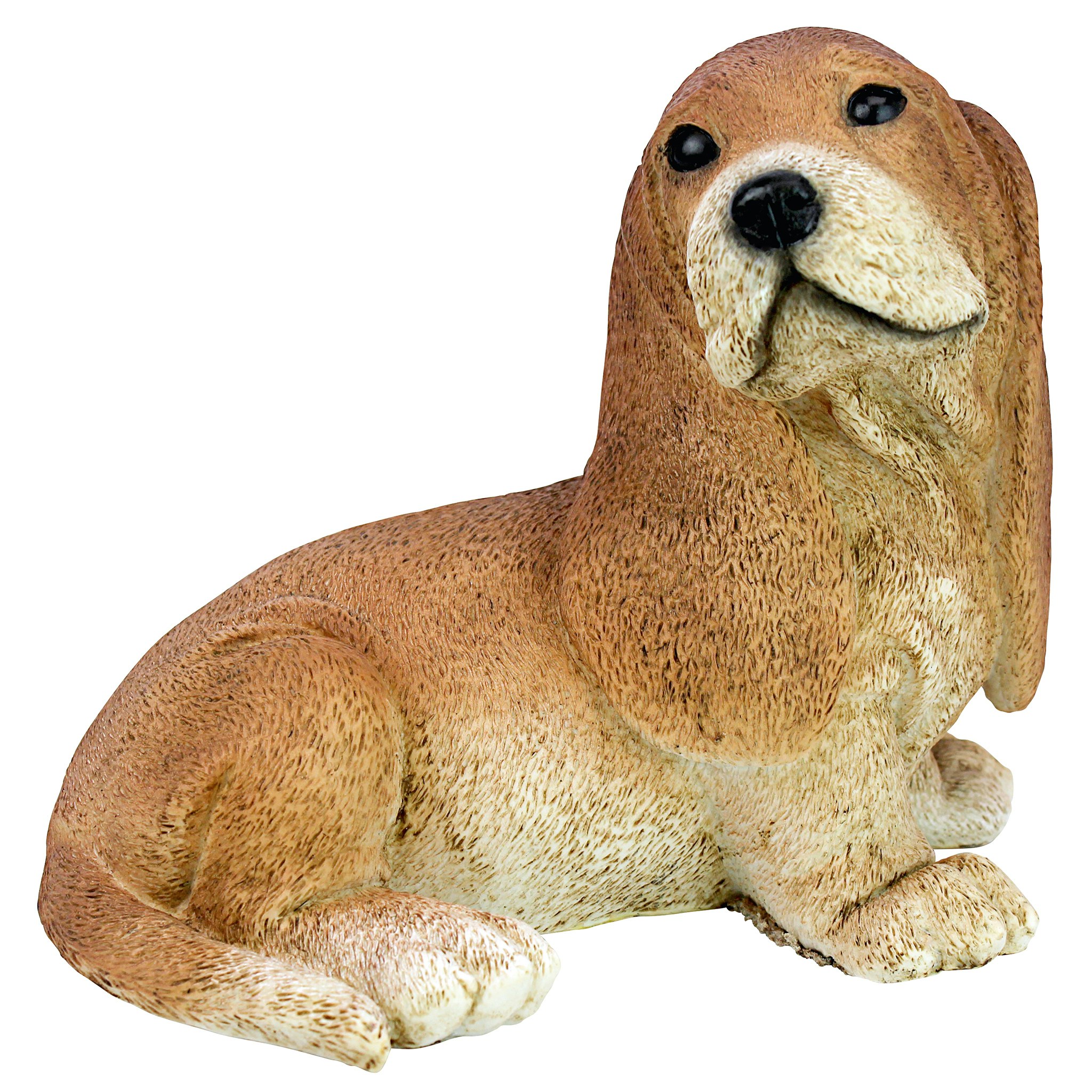 Toscano - Brown Basset Puppy Dog Statue