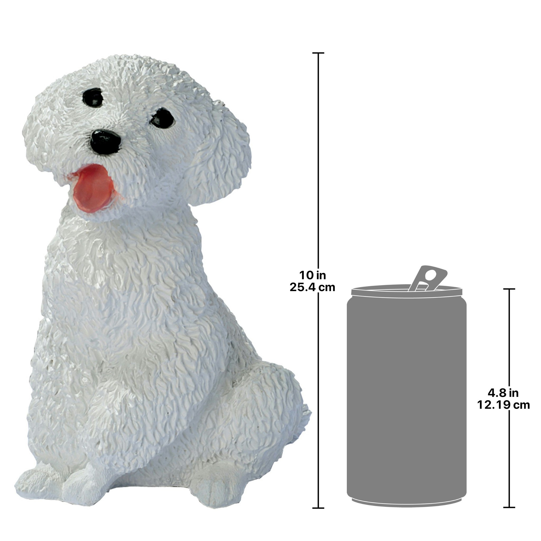 Toscano - White Poodle Puppy Dog Statue