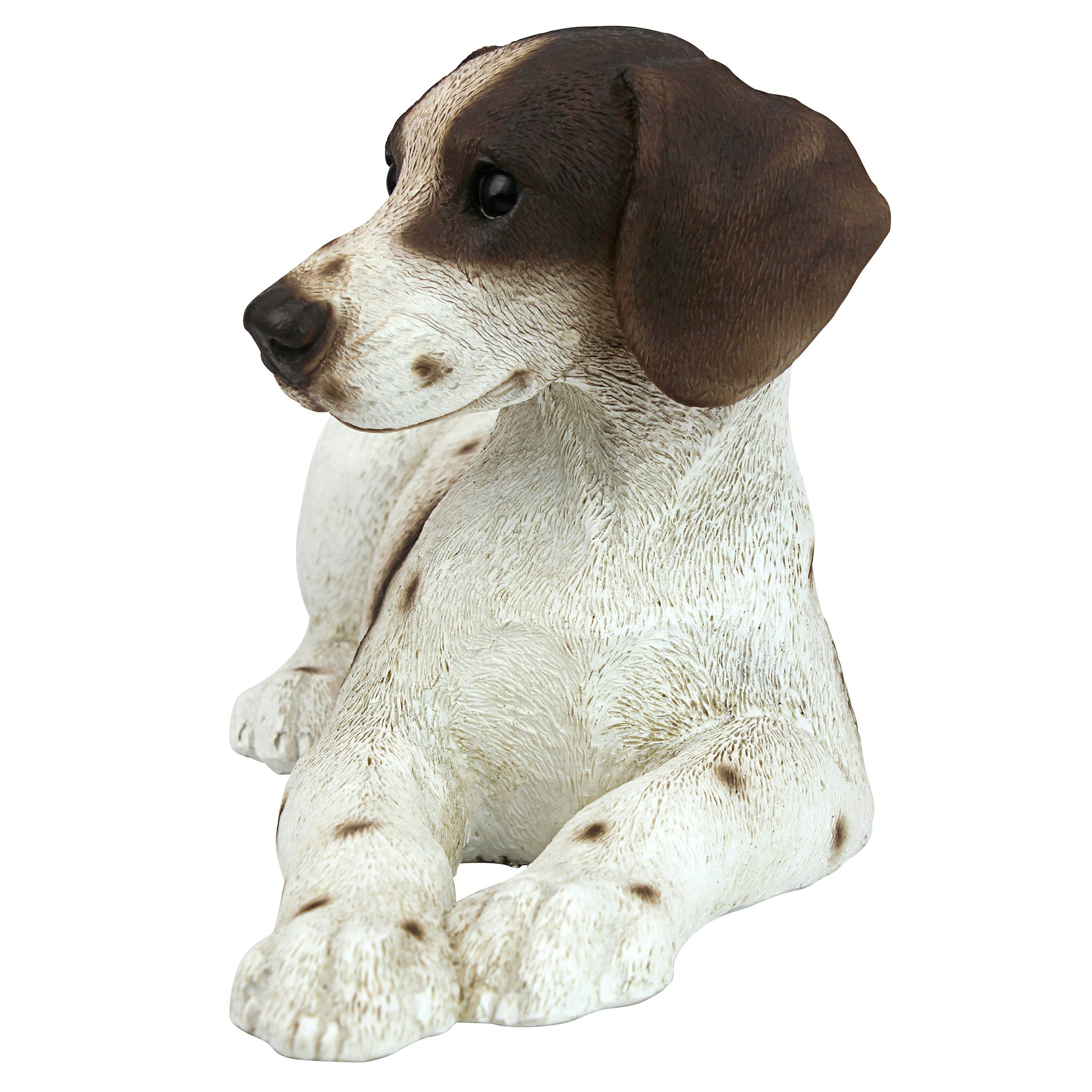 Toscano - Brown  White Pointer Puppy Dog Statue