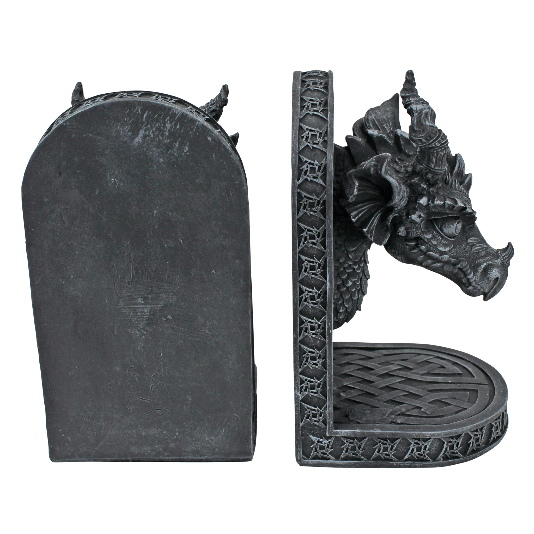 Toscano - Gray Friar Medieval Dragon Bookend Pair in Designer Resin