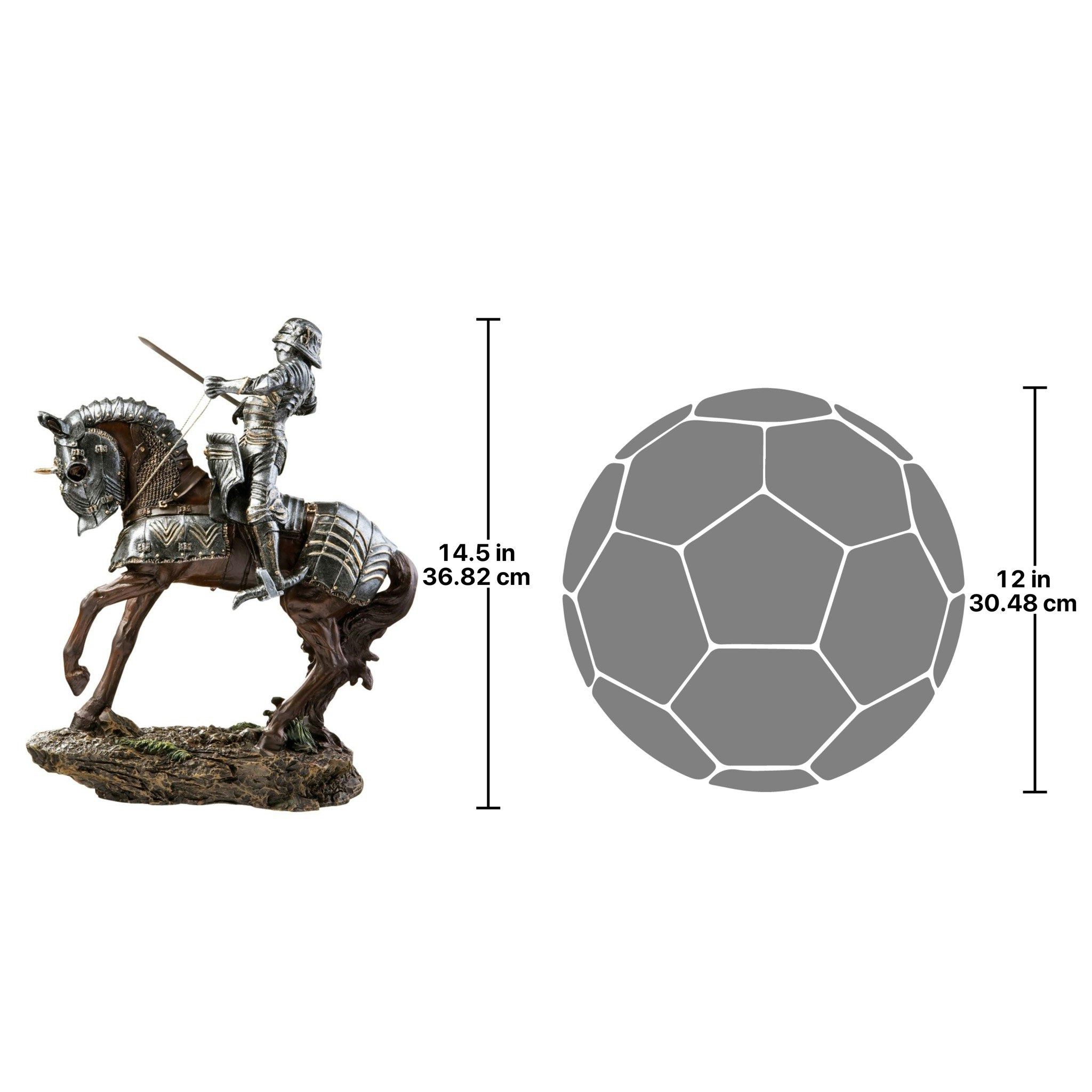 Toscano Knights of Blenheim Palace Knight Sculpture - Silver