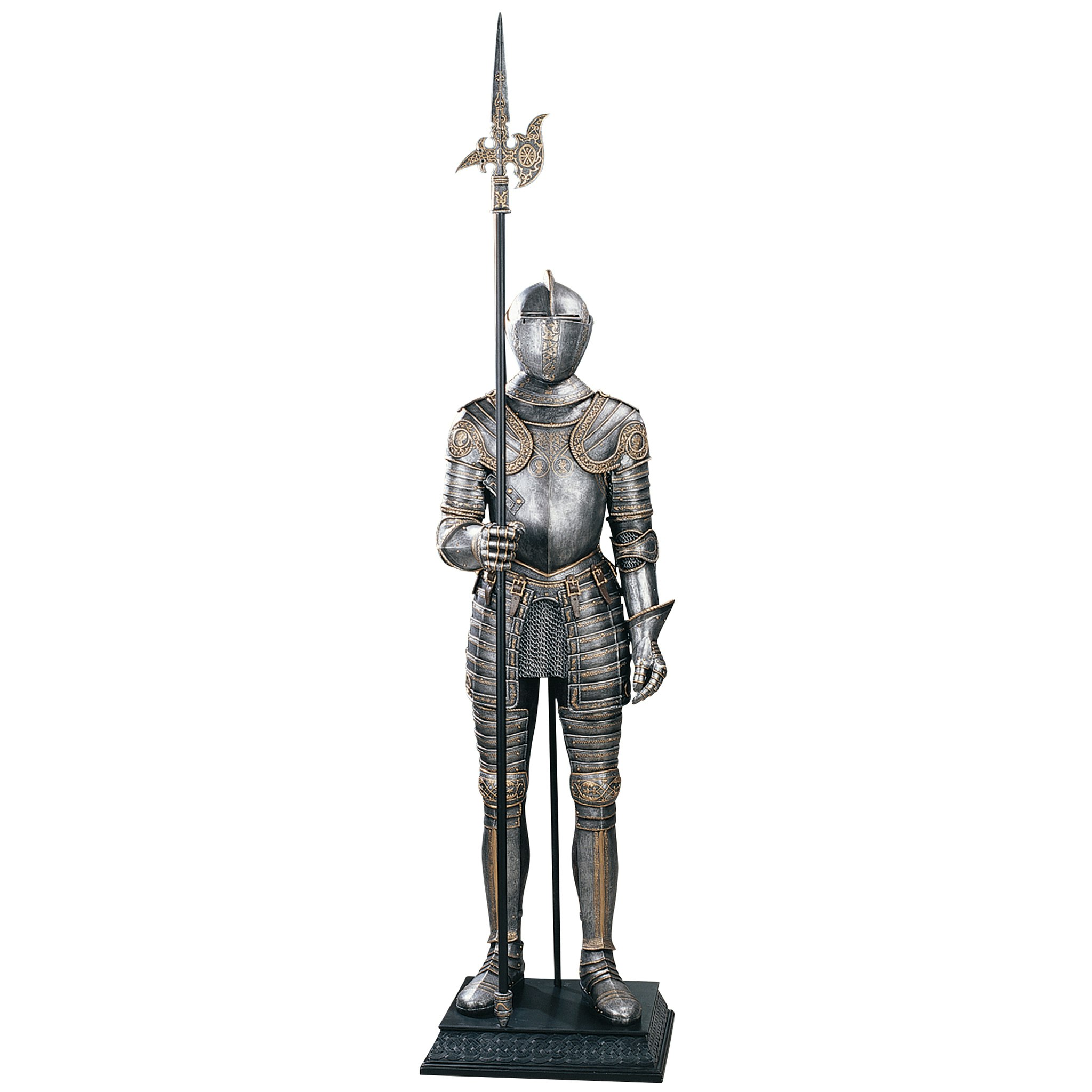 Toscano - 16th-Century Italian Armor Knight Statue with Halberd