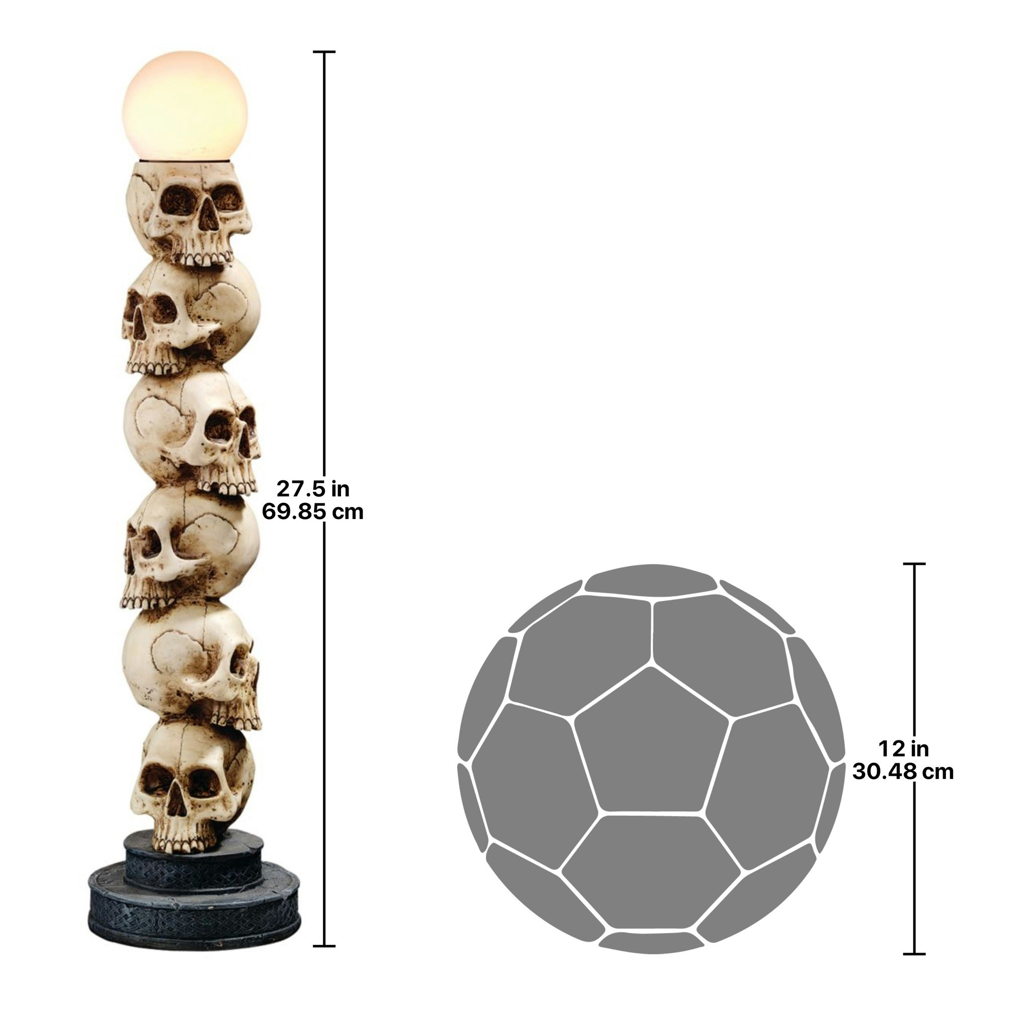 Toscano - Skulls Spire Illuminated Statue