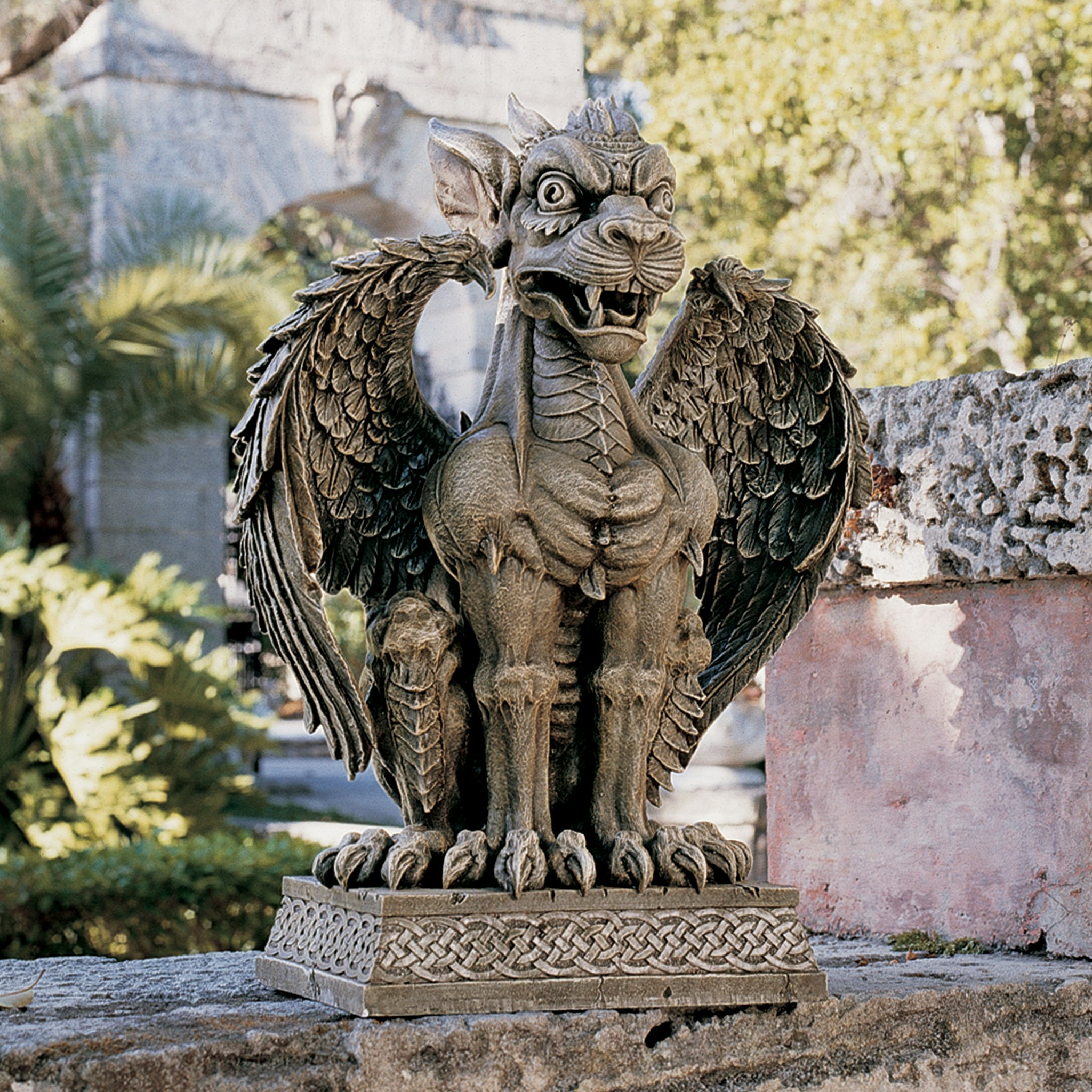 Toscano Saint Ambrose Gate Gargoyle Sentinel Statue - Boden