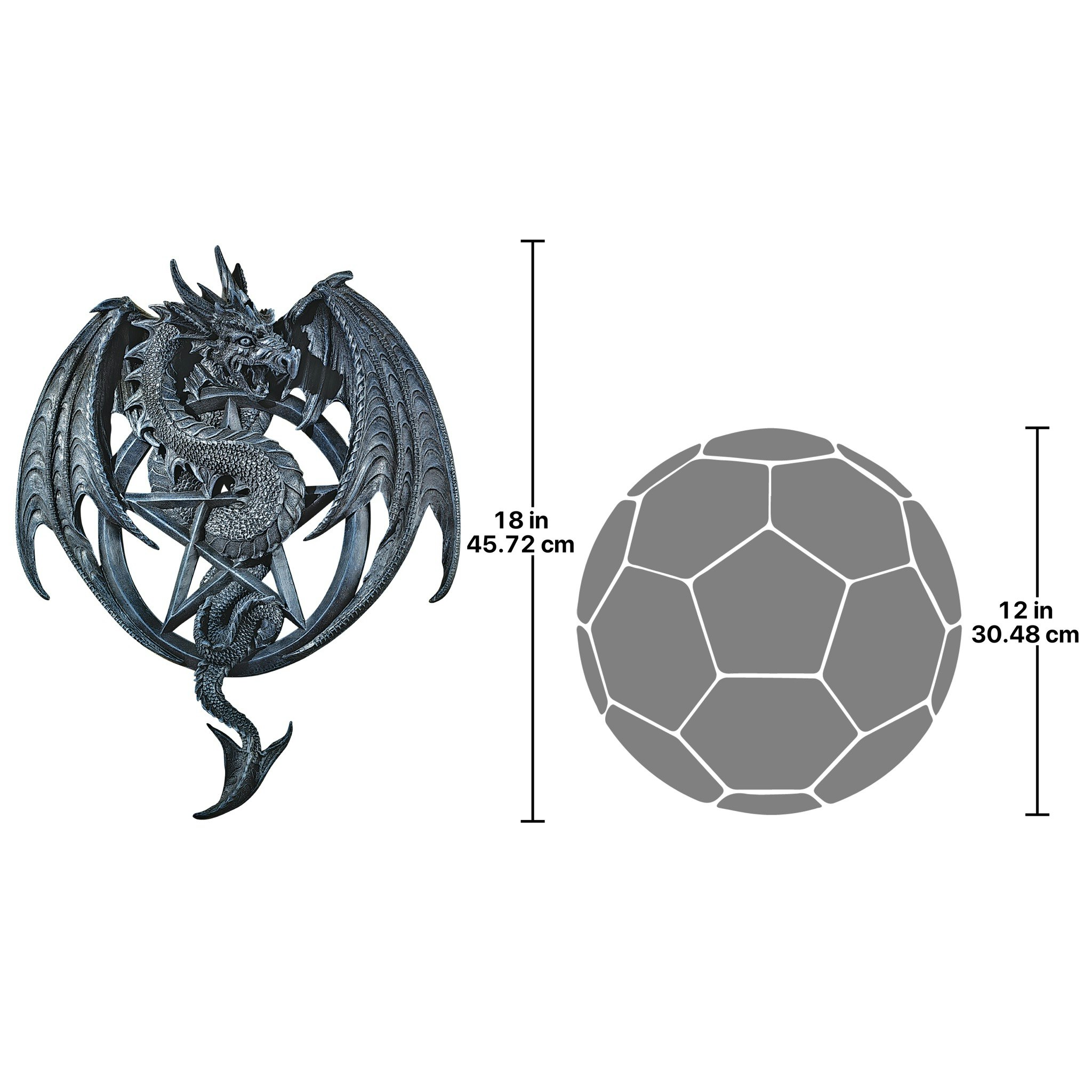Toscano - Dragon Pentacle Gothic Wall Sculpture