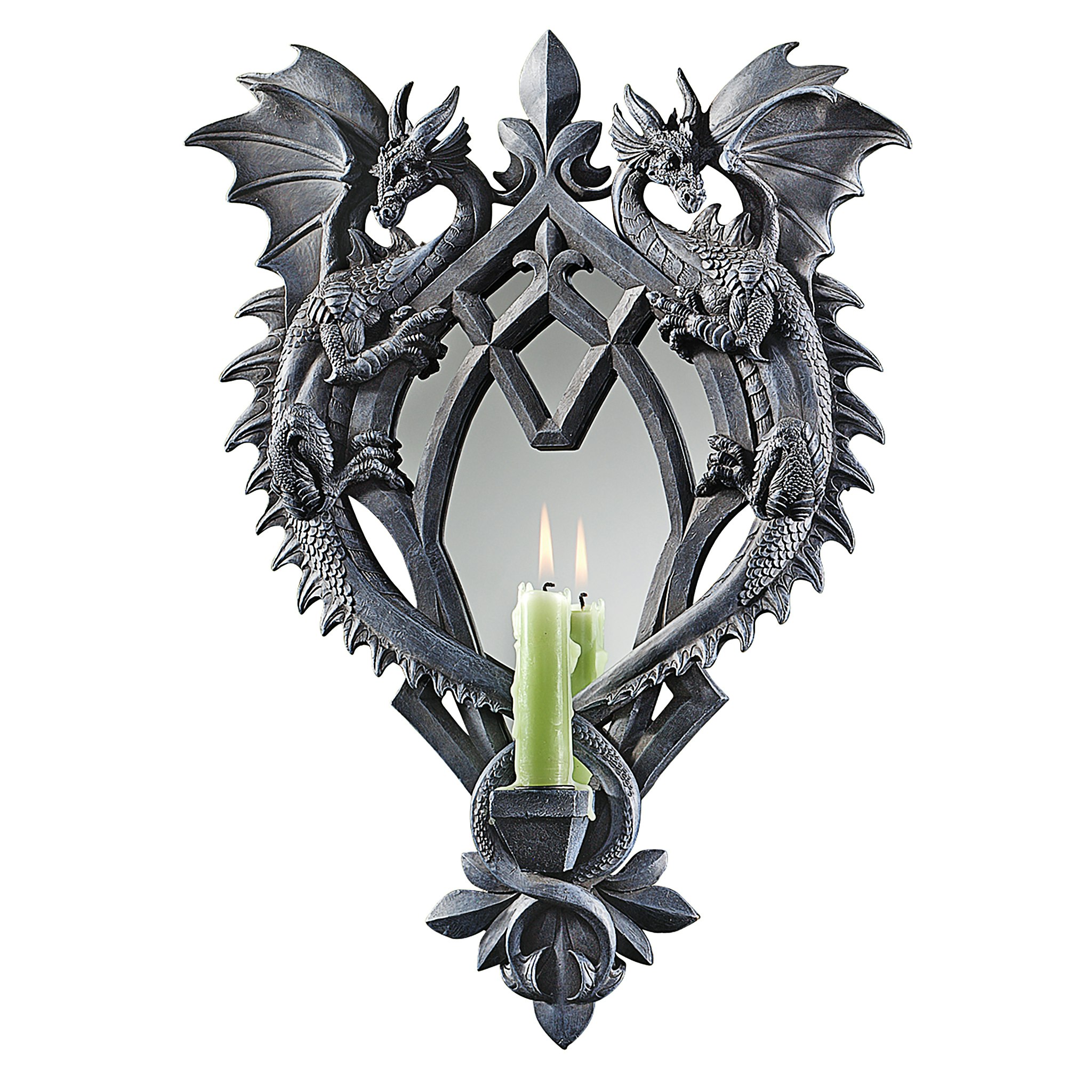 Toscano - Double Trouble Gothic Dragon Mirrored Wall Sculpture