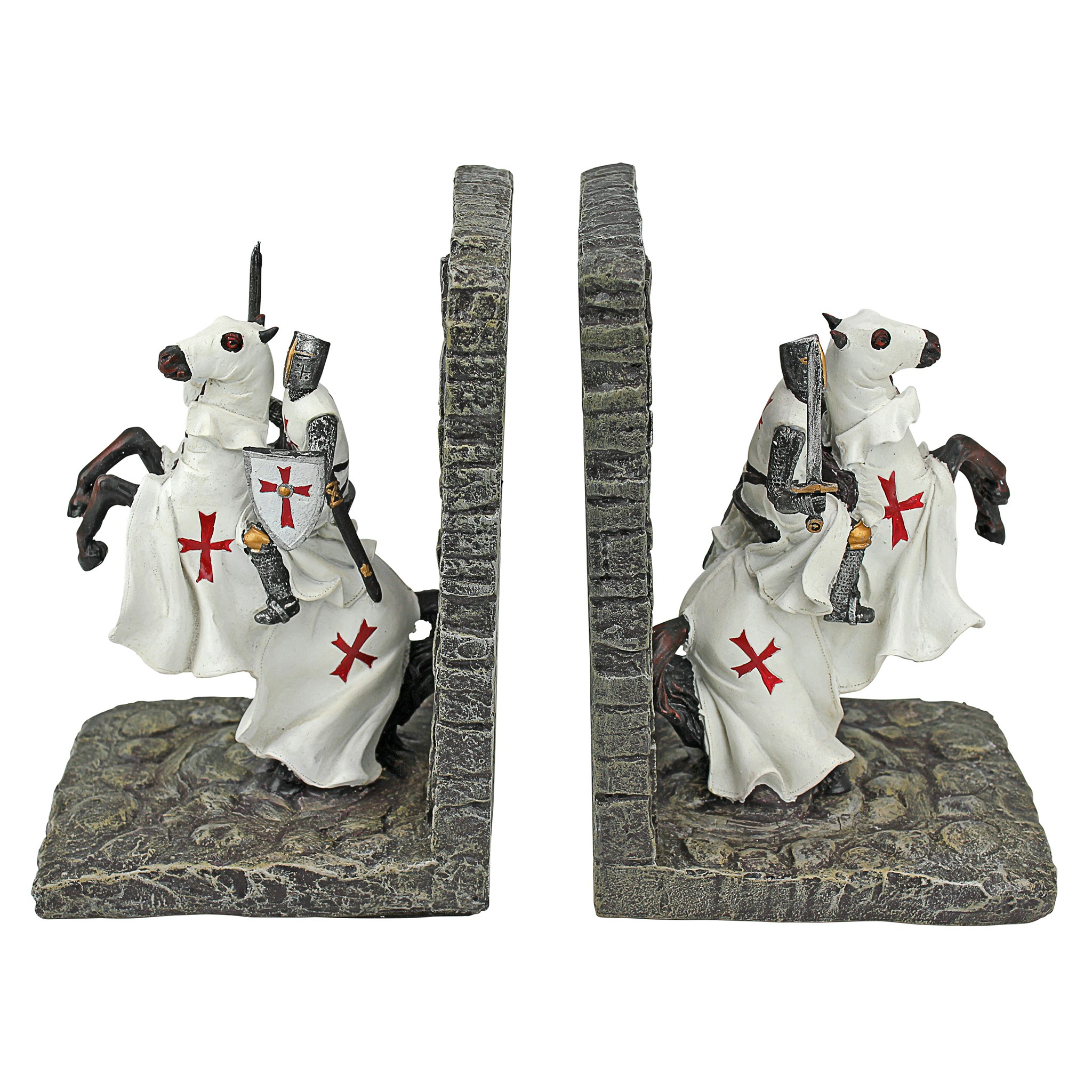 Toscano - Knights of the Digital Realm Sculptural Bookends Pair in Designer Resin
