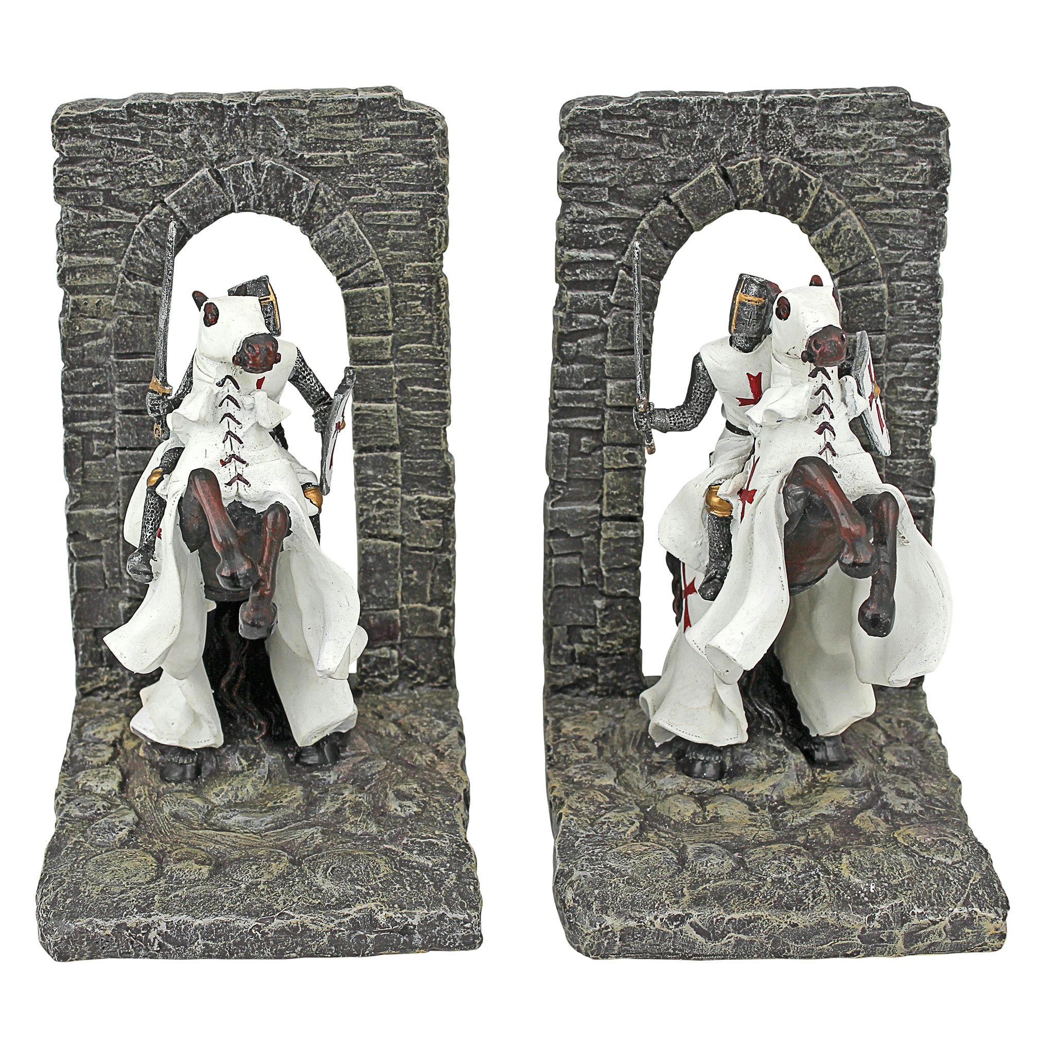 Toscano - Knights of the Digital Realm Sculptural Bookends Pair in Designer Resin