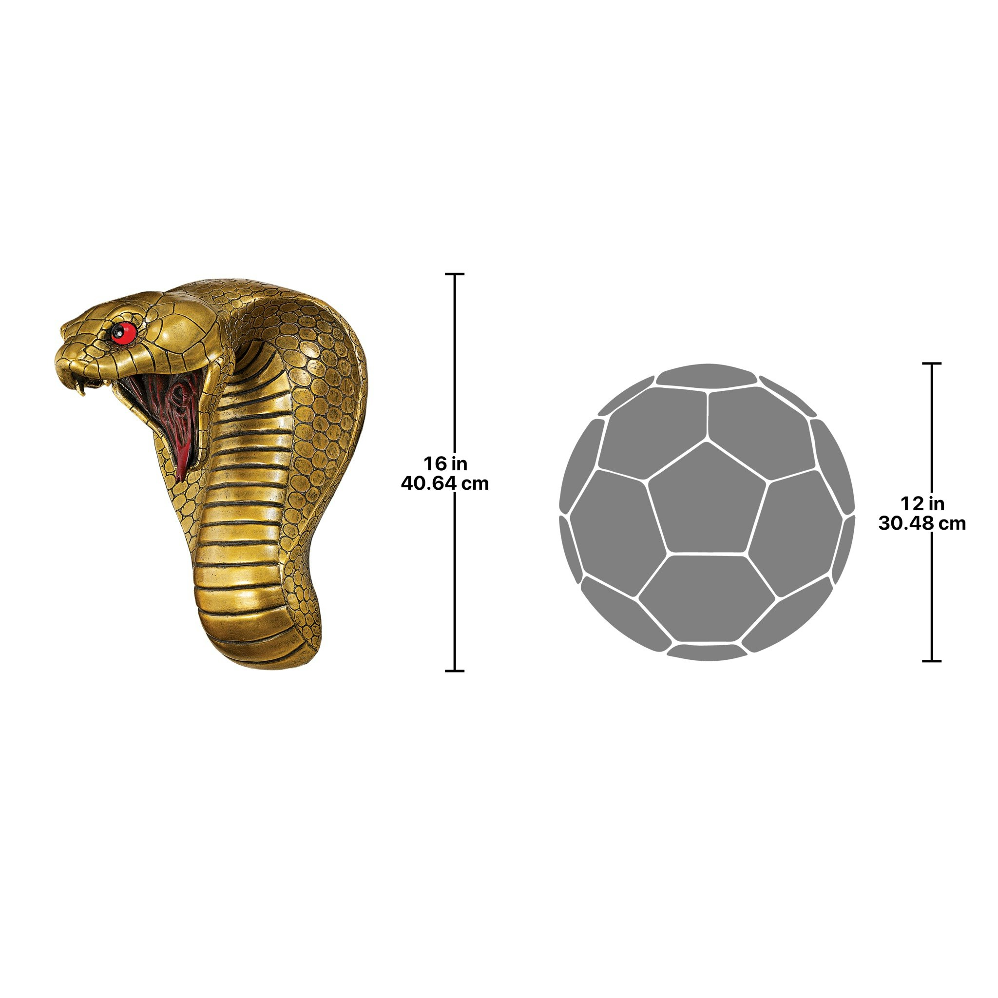 Toscano - Egyptian Cobra Goddess Snake Wall Sculpture