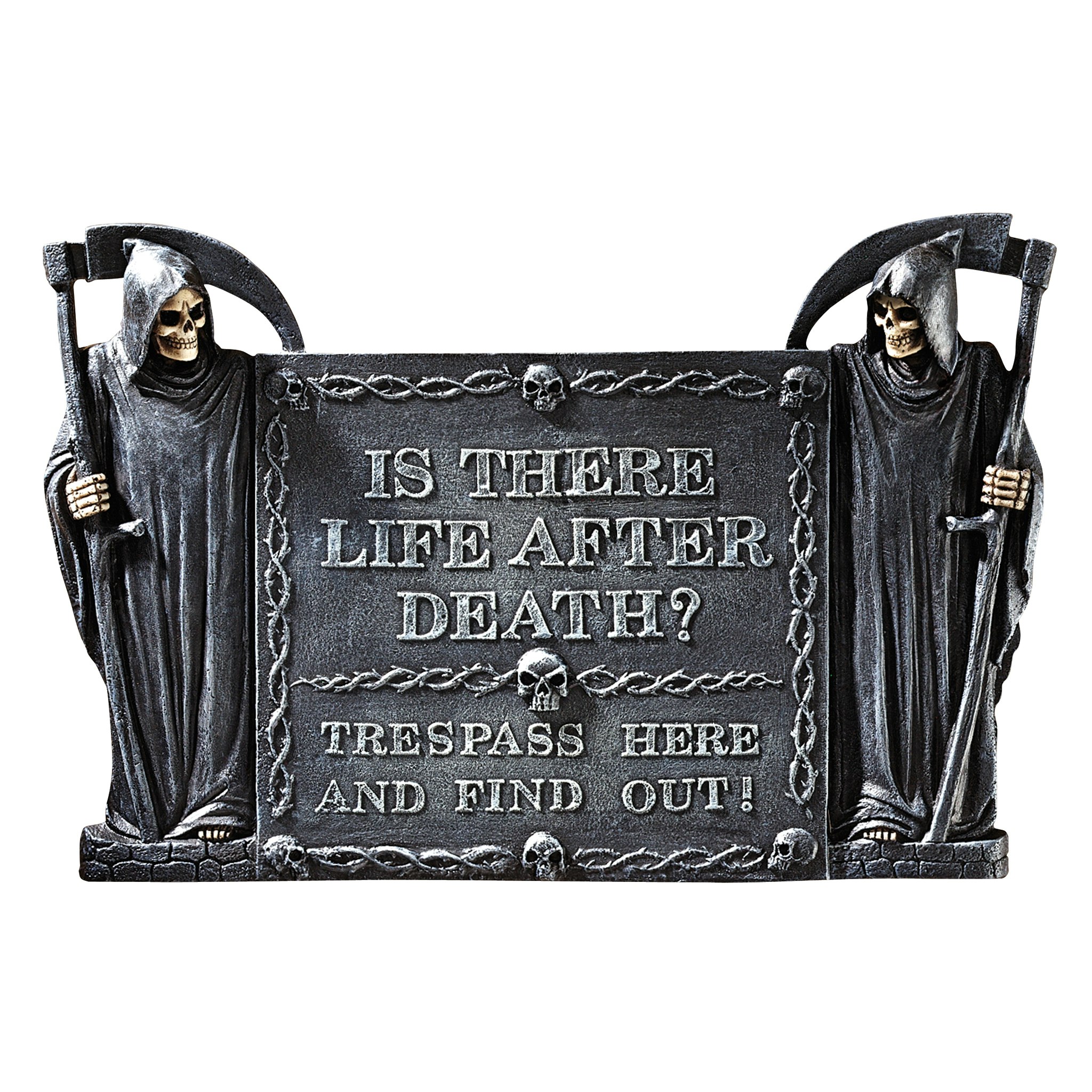 Toscano - Life After Death No Trespassing Wall Sculpture