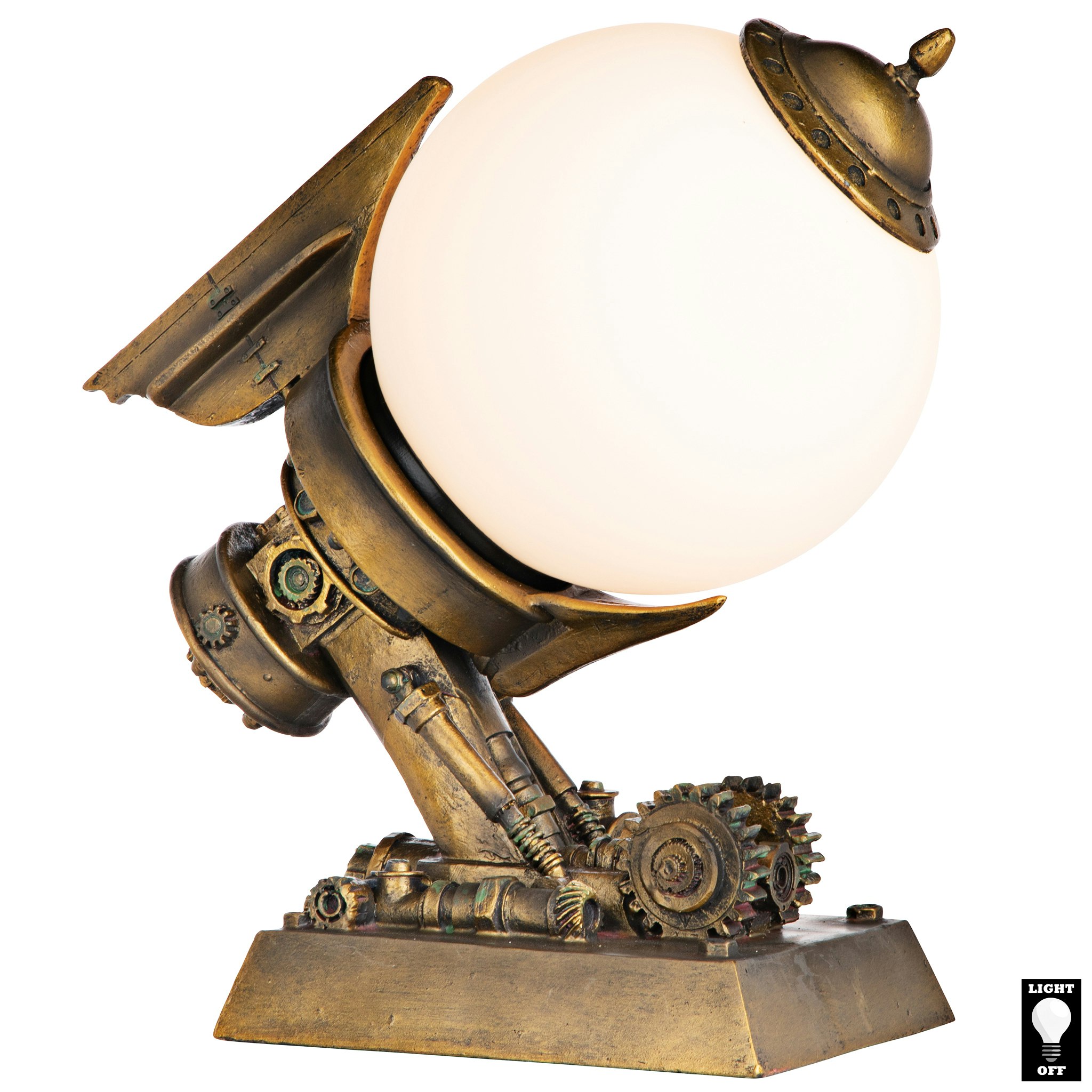 Toscano - Steampunk Airship Illuminated Statue