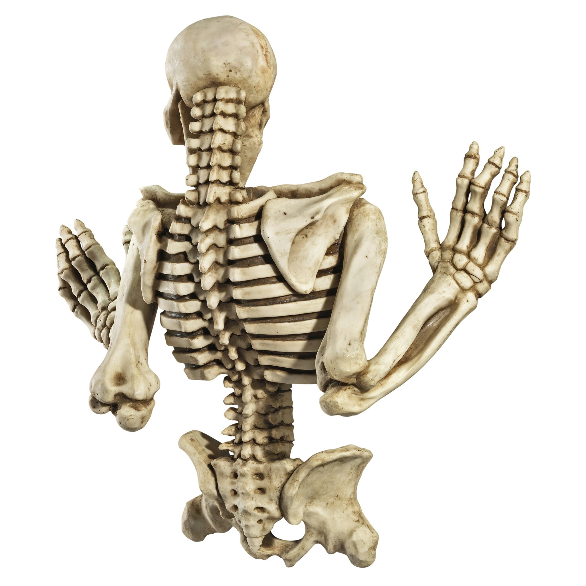 Toscano - Ascending Evil Climbing Skeleton Wall Sculpture