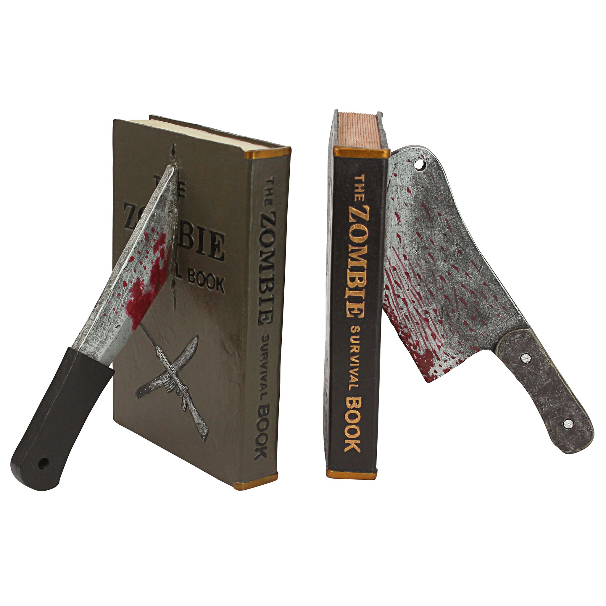 Toscano - Dead Read Bloody Zombie Sculptural Bookend Pair in Designer Resin