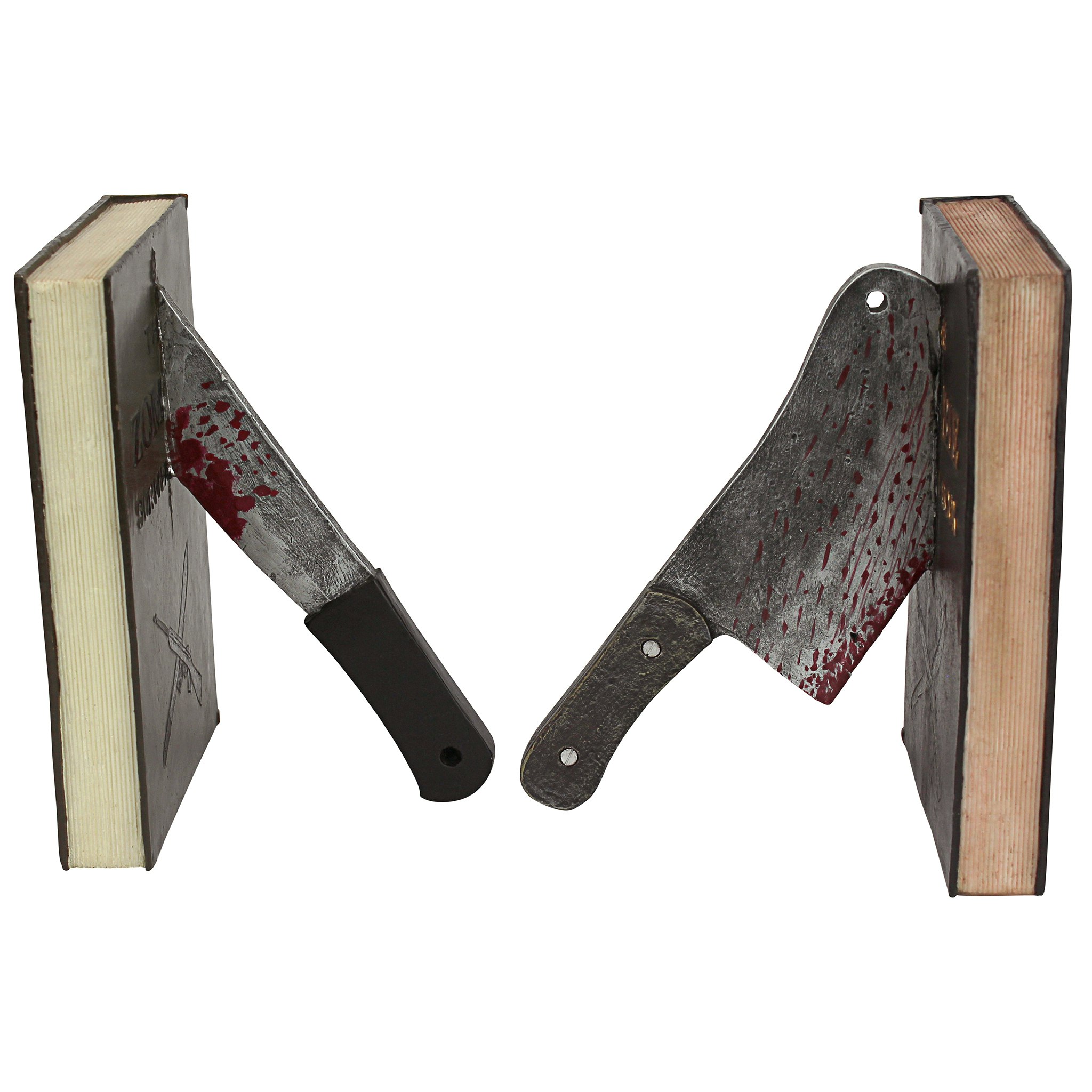 Toscano - Dead Read Bloody Zombie Sculptural Bookend Pair in Designer Resin