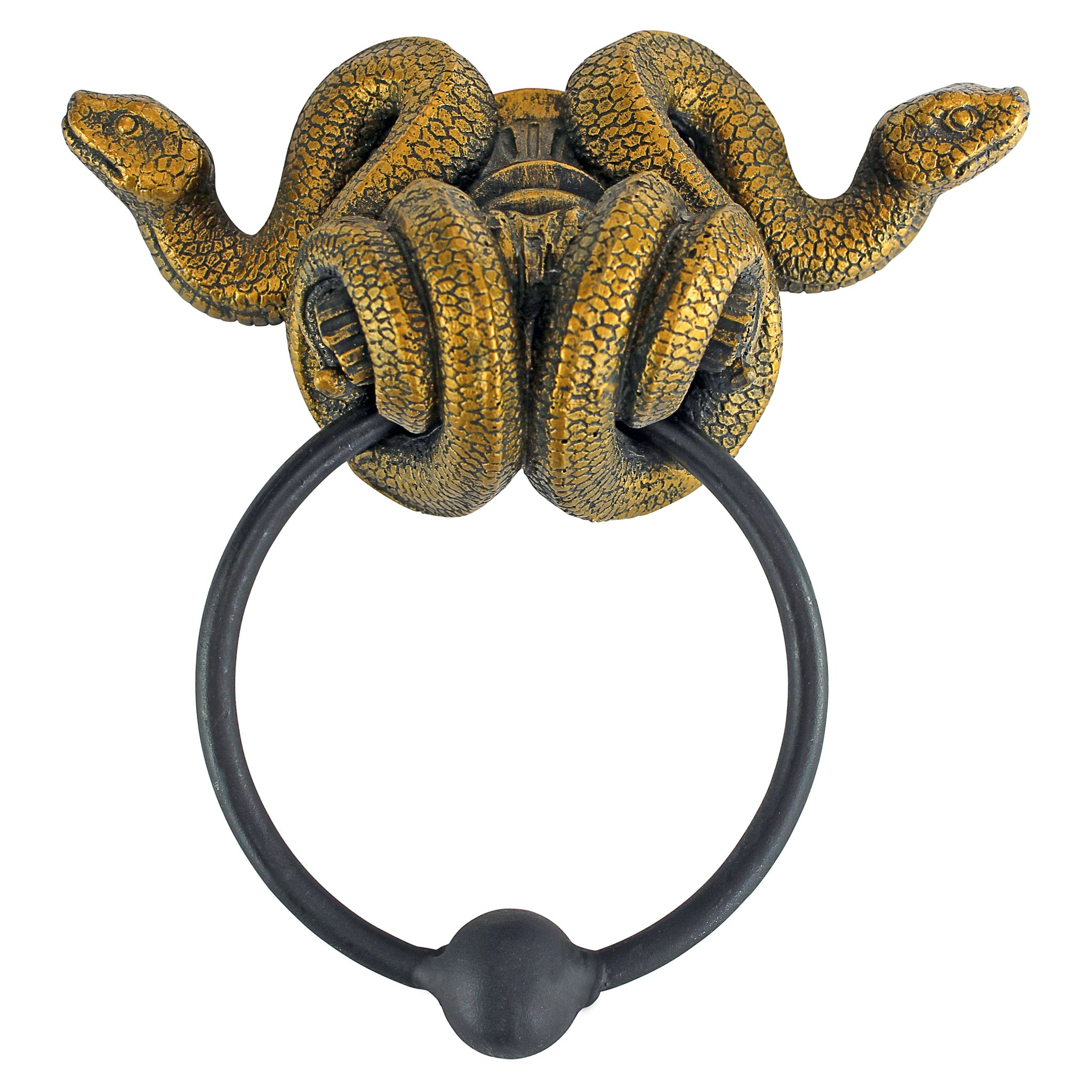 Toscano - Egyptian Cobra Goddess Towel Ring Wall Sculpture