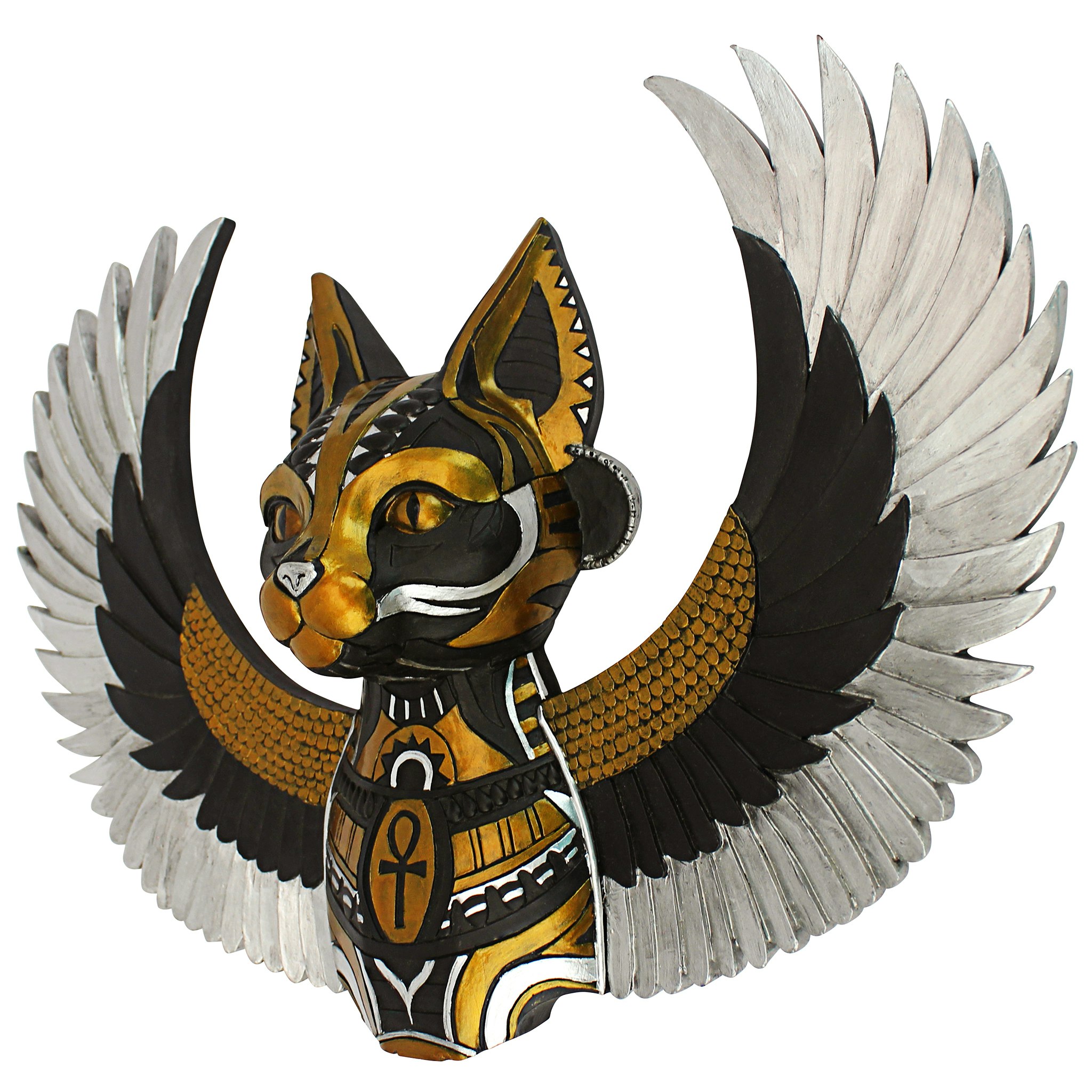 Toscano - Goddess Bastet, Winged Protector of the People Cat Wall Sculpture