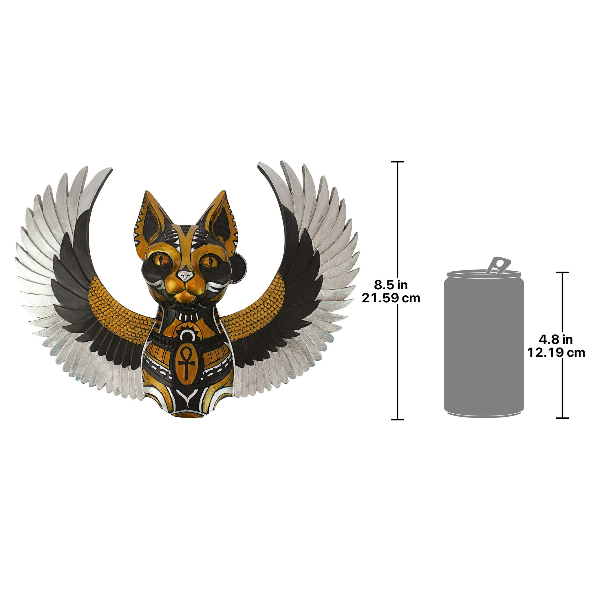 Toscano - Goddess Bastet, Winged Protector of the People Cat Wall Sculpture