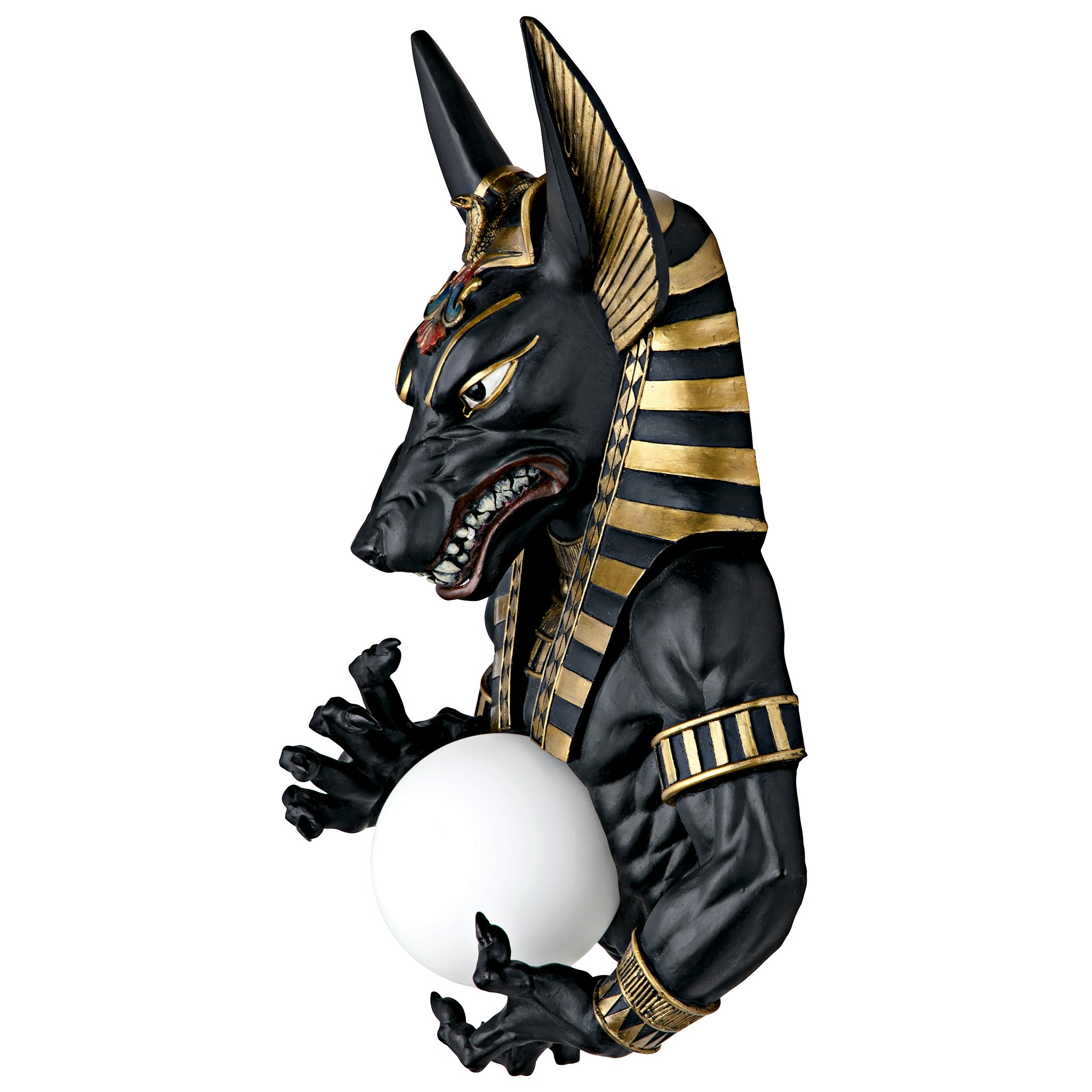 Toscano - Anubis Egyptian God of the Underworld Illuminated Wall Sculpture