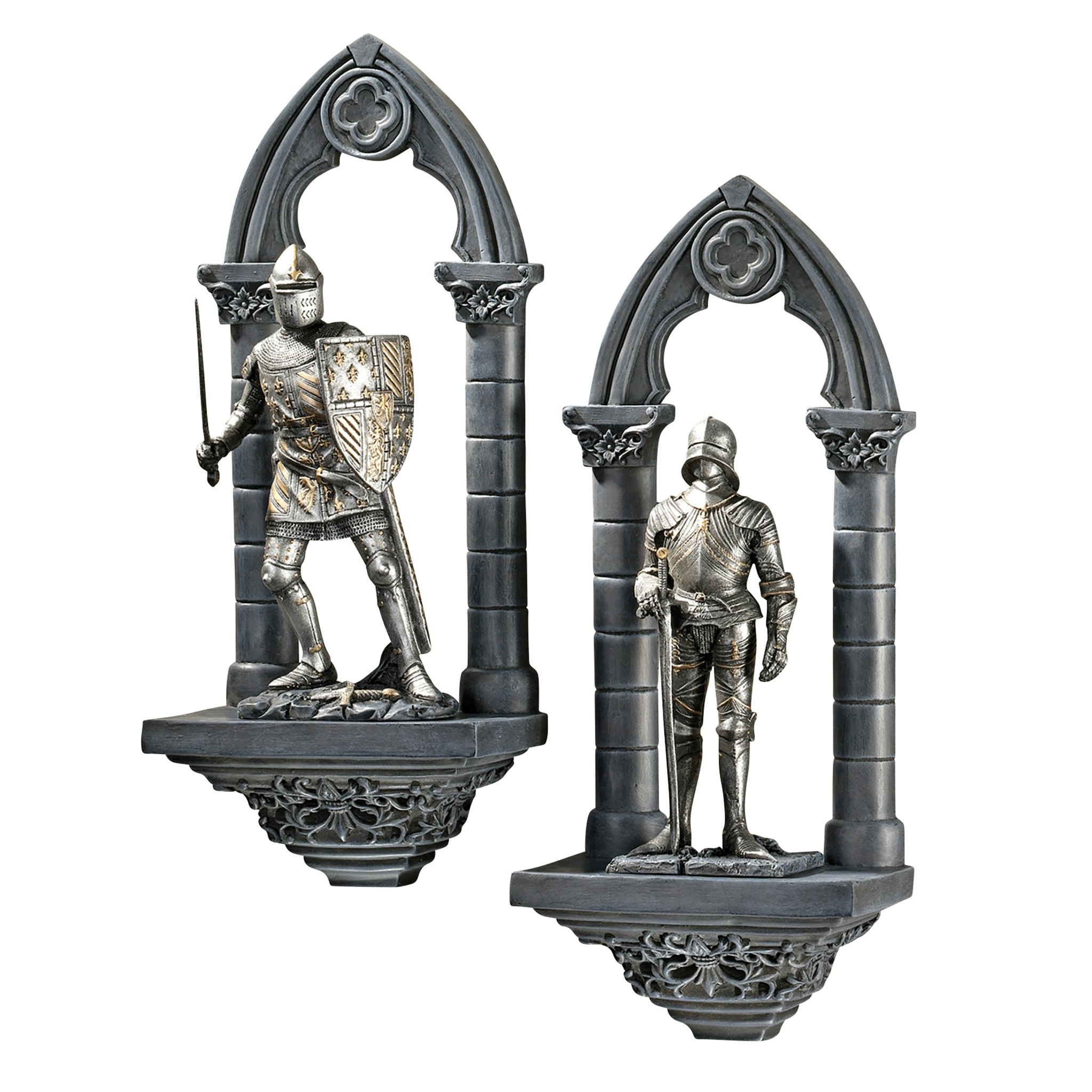 Toscano - Set of 2 Knights of the Realm Wall Sculptures