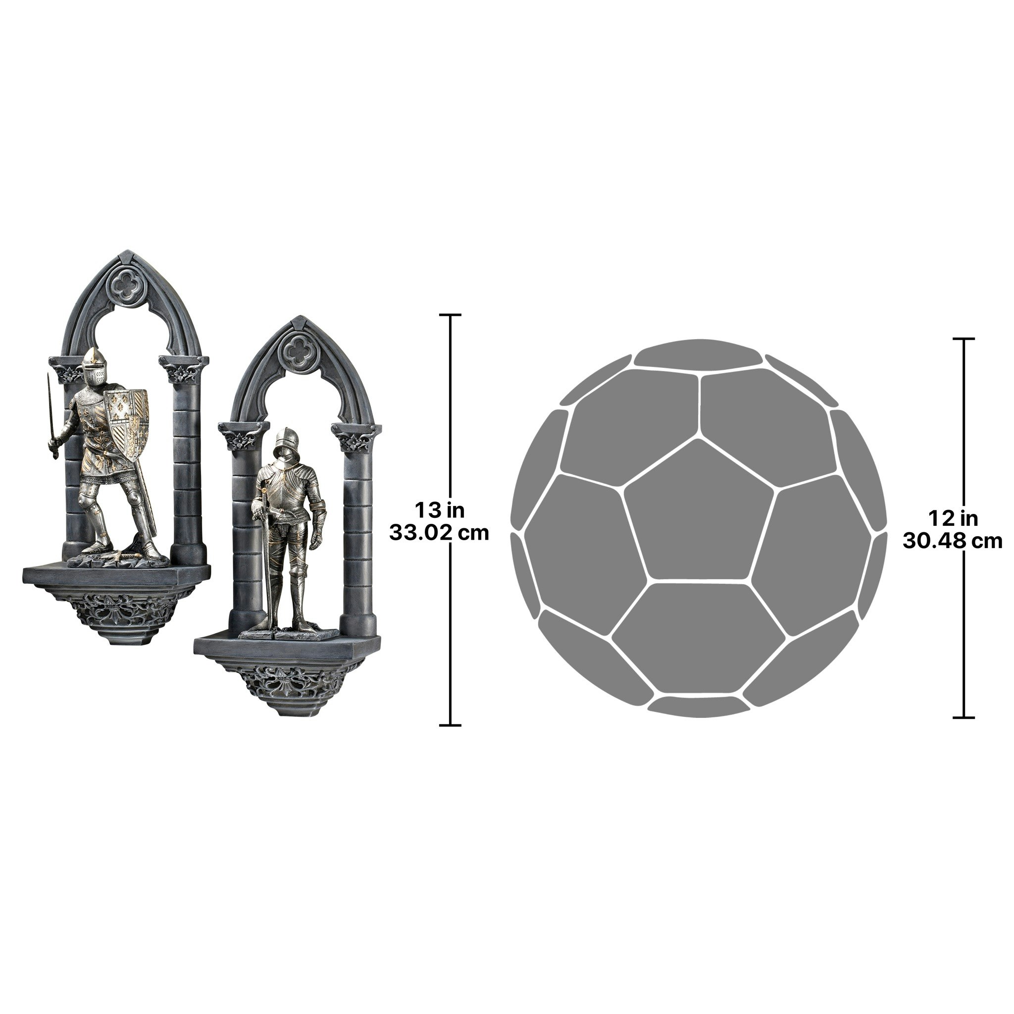 Toscano - Set of 2 Knights of the Realm Wall Sculptures