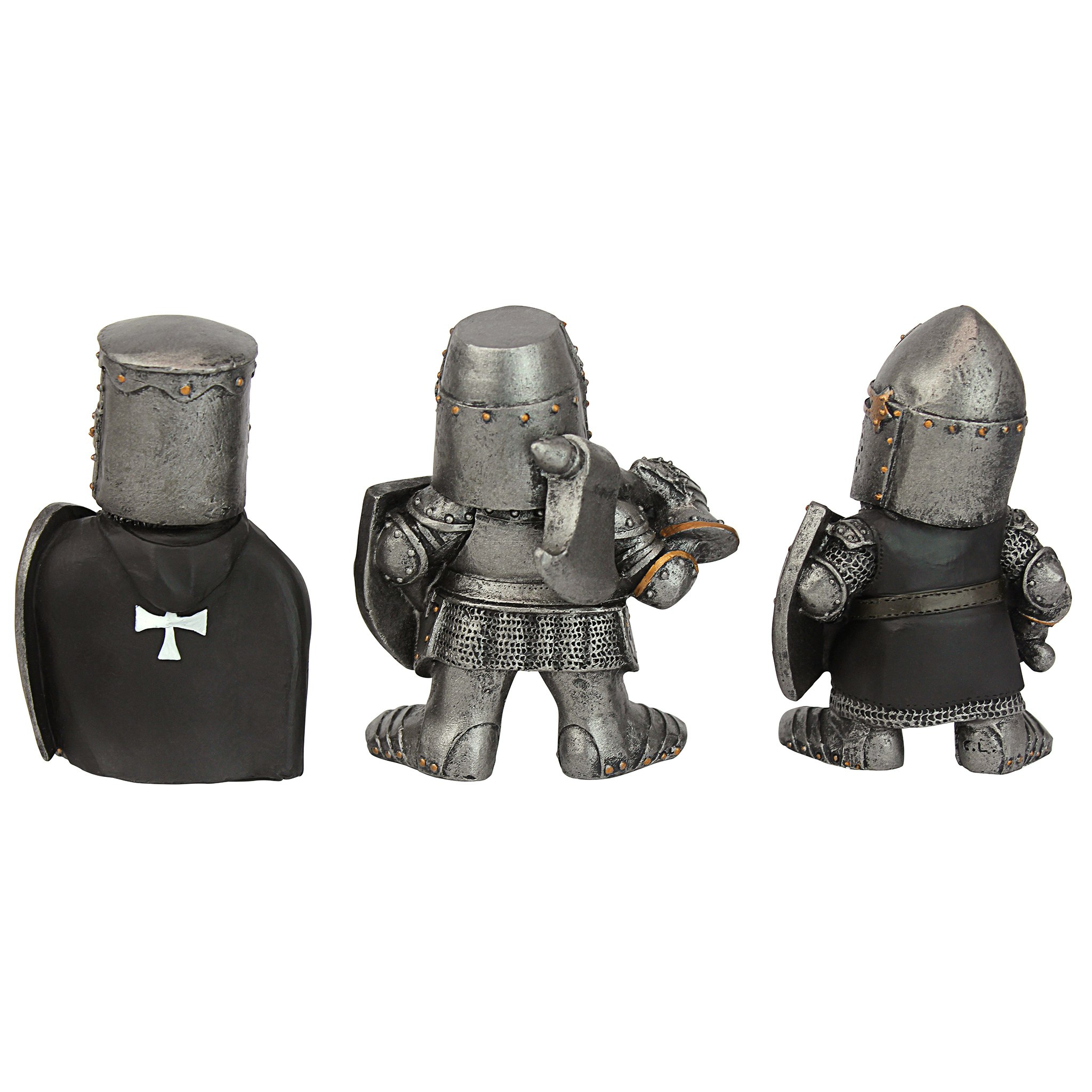Toscano - Set of 3 Wee Medieval Crusader Knights of the Gothic Realm Statues