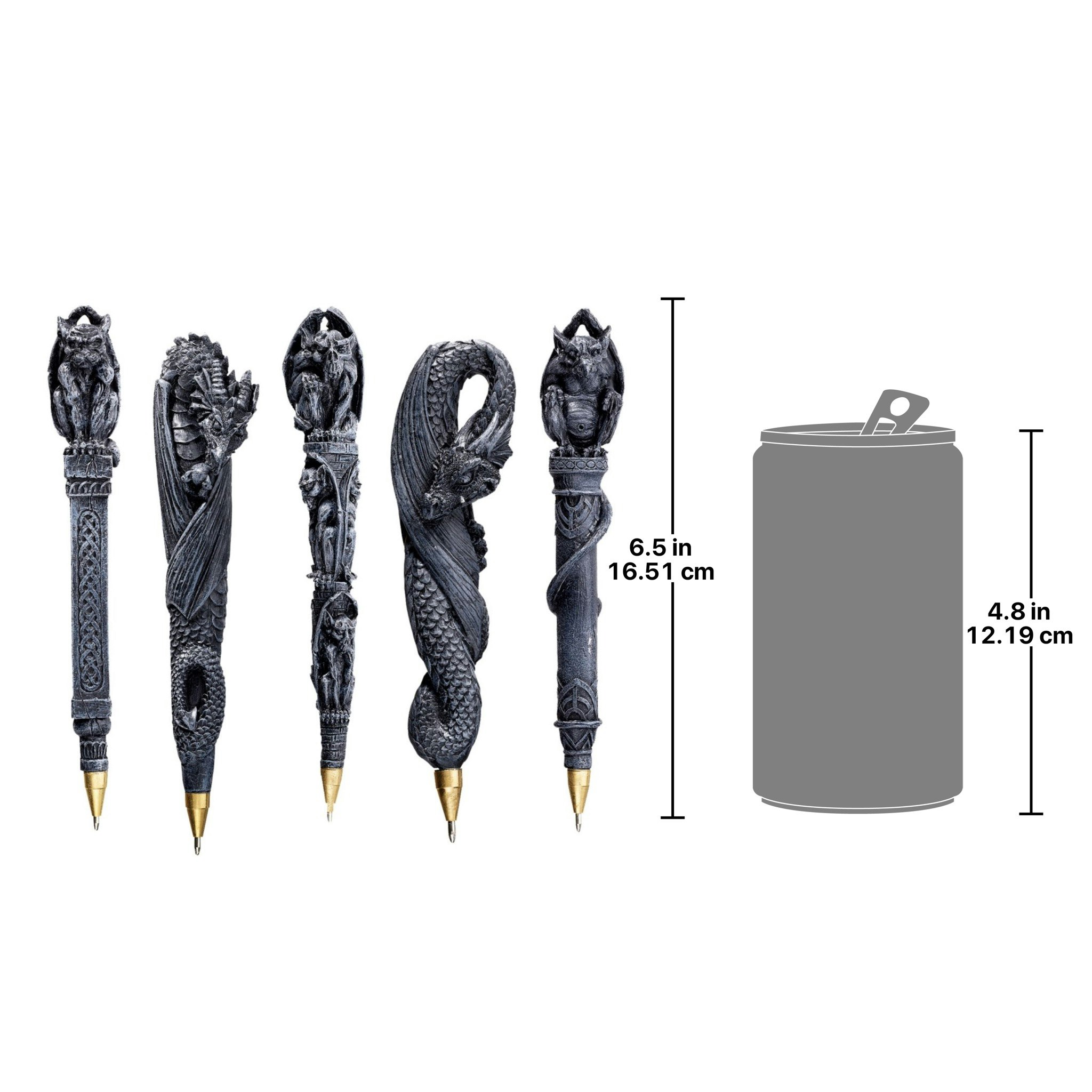 Toscano - Set of Gargoyles  Dragons Sculptural Pens