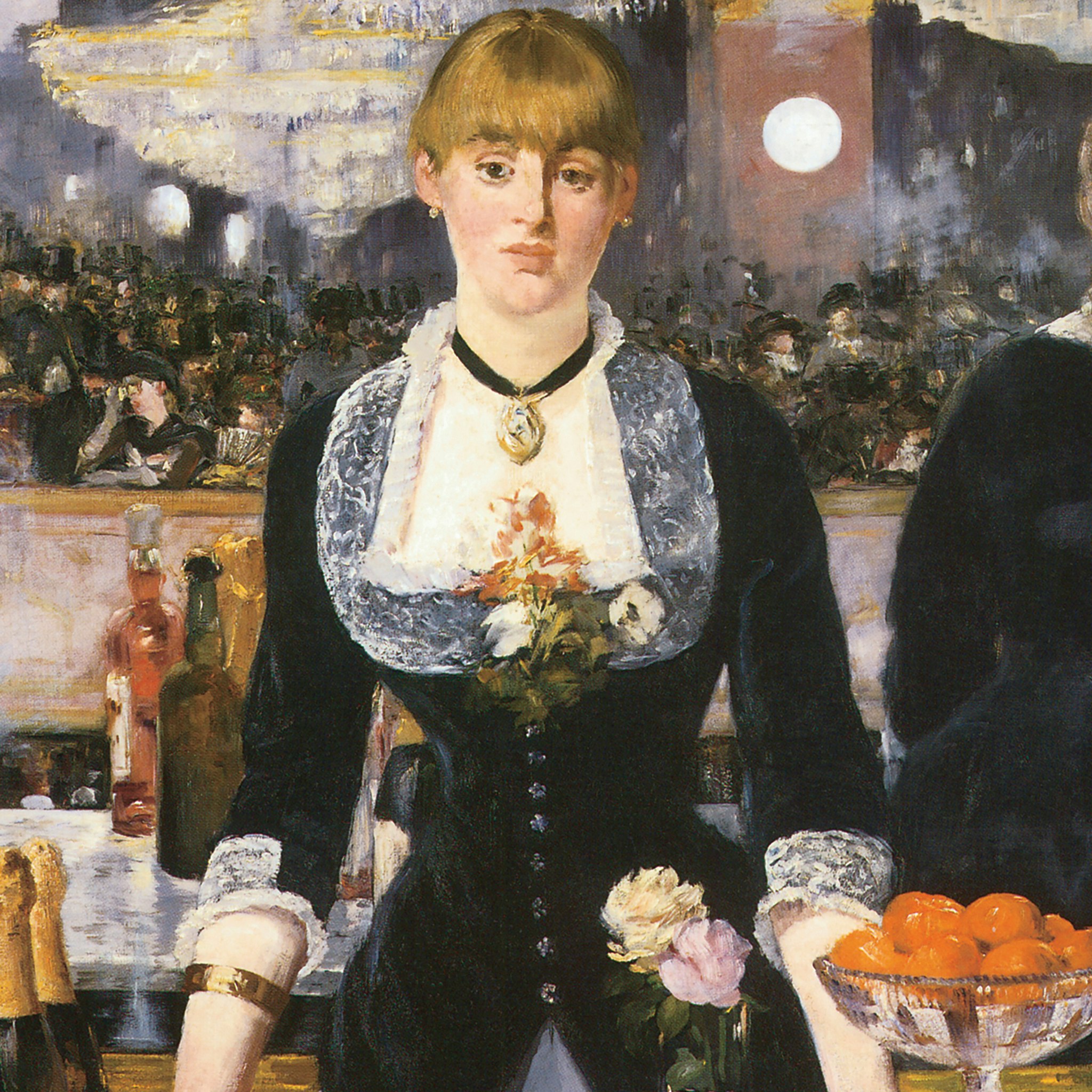Toscano A Bar at the Folies-Bergere Framed Canvas Replica Painting - Grande
