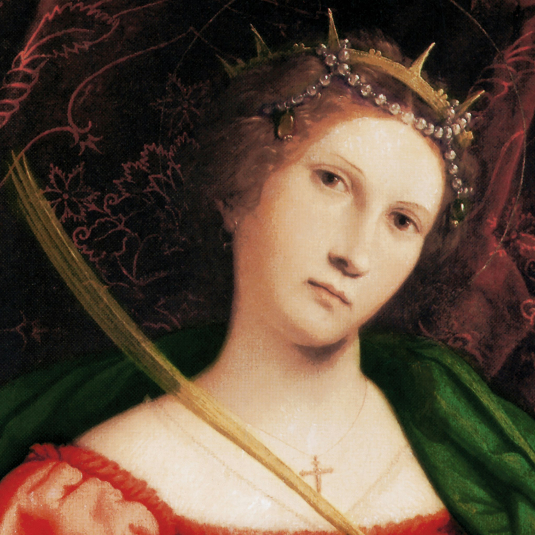 Toscano Saint Catherine of Alexandria Framed Canvas Replica Painting - Medium