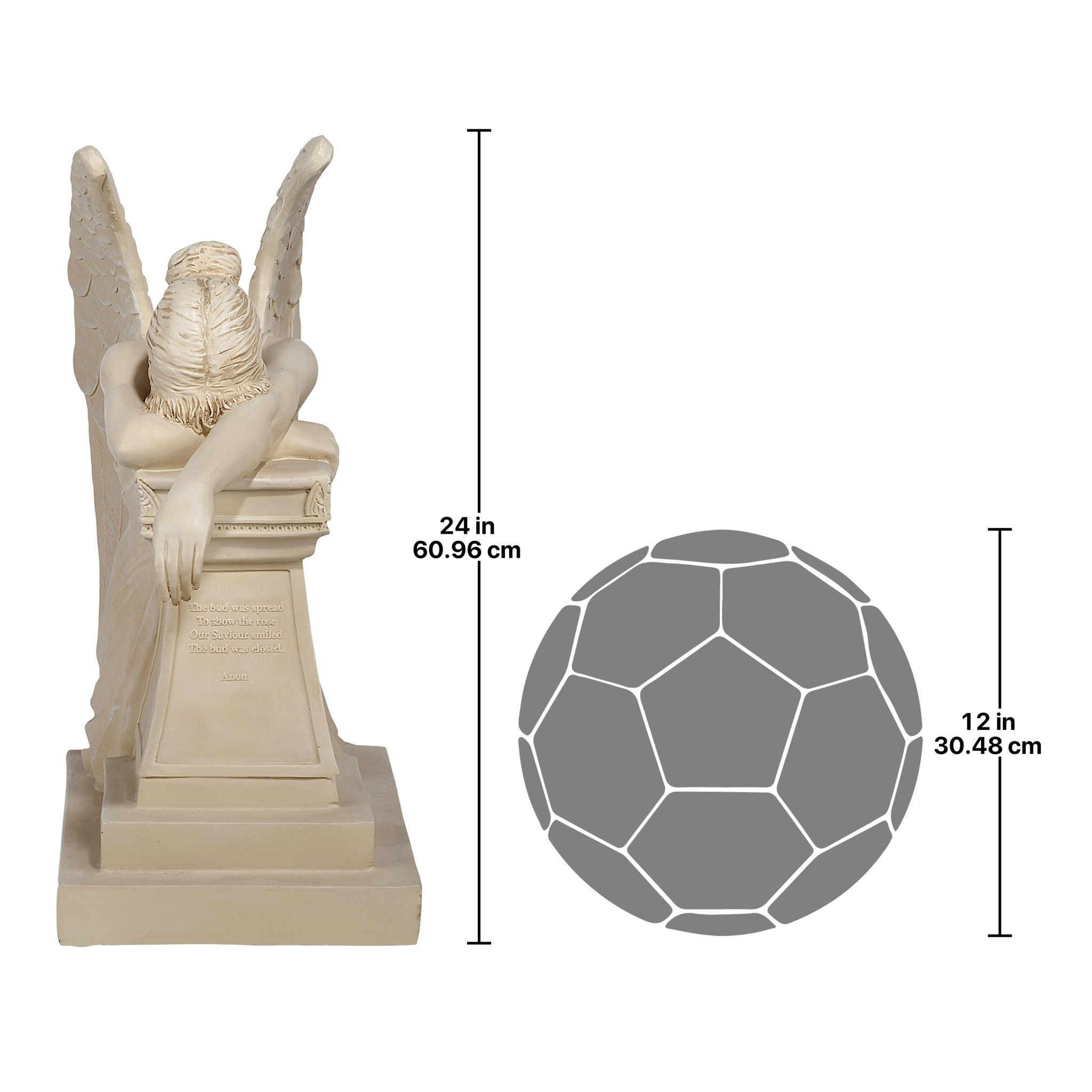 Toscano Angel of Grief Monument Statue - Large