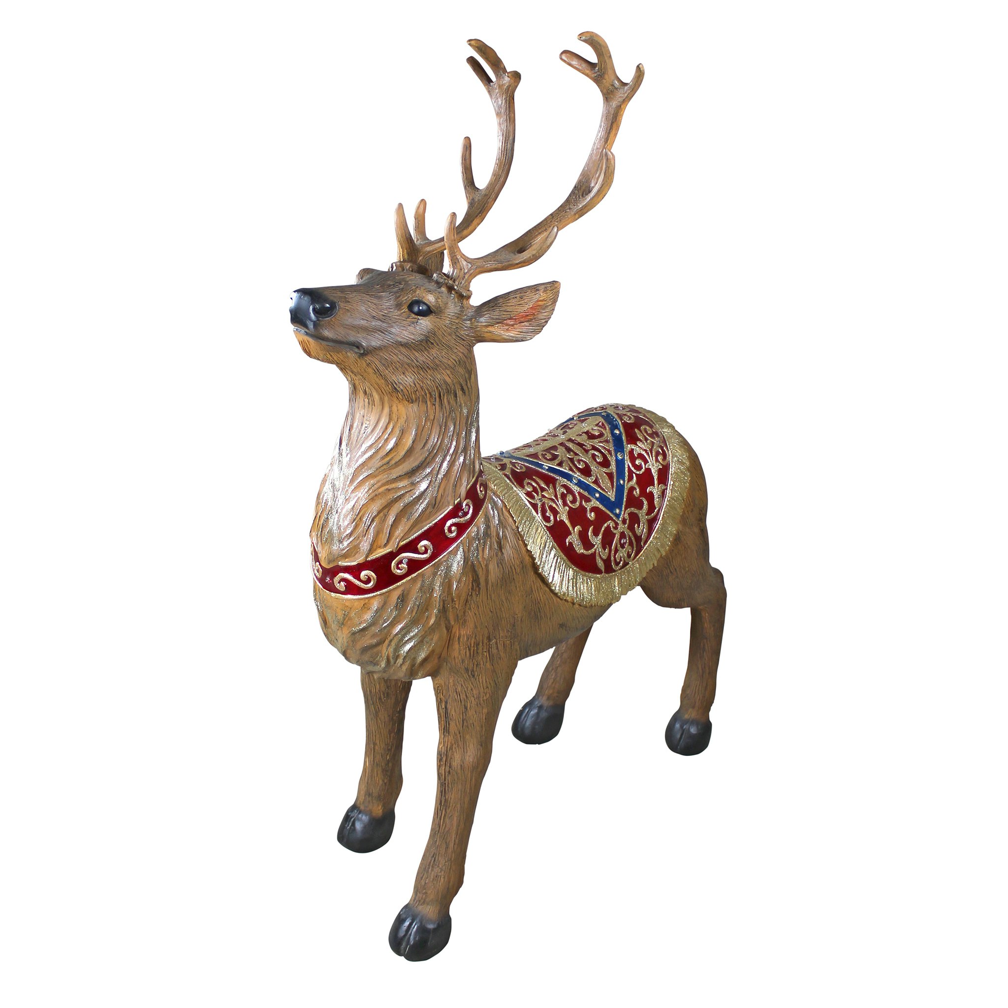 Toscano - Santa North Pole Illuminated Reindeer Holiday Statue
