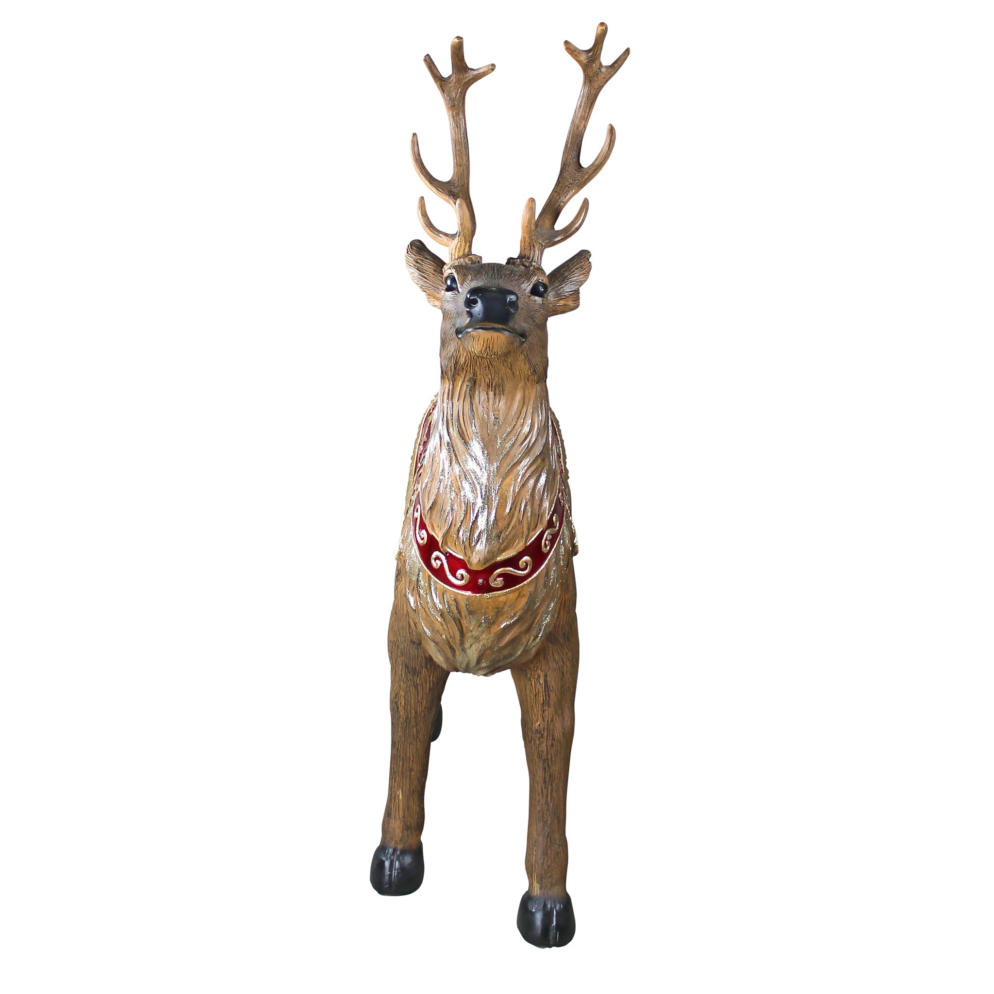 Toscano - Santa North Pole Illuminated Reindeer Holiday Statue