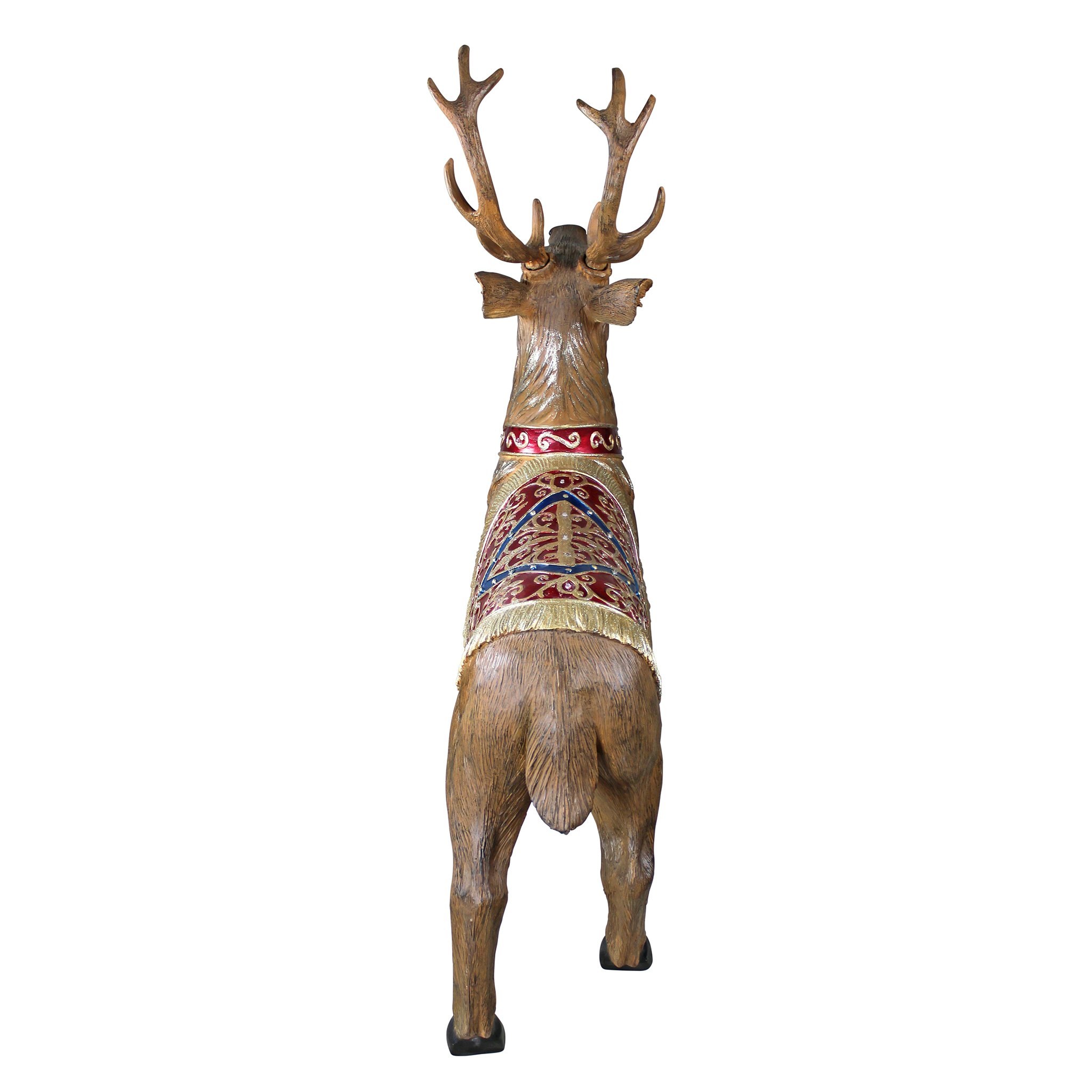 Toscano - Santa North Pole Illuminated Reindeer Holiday Statue