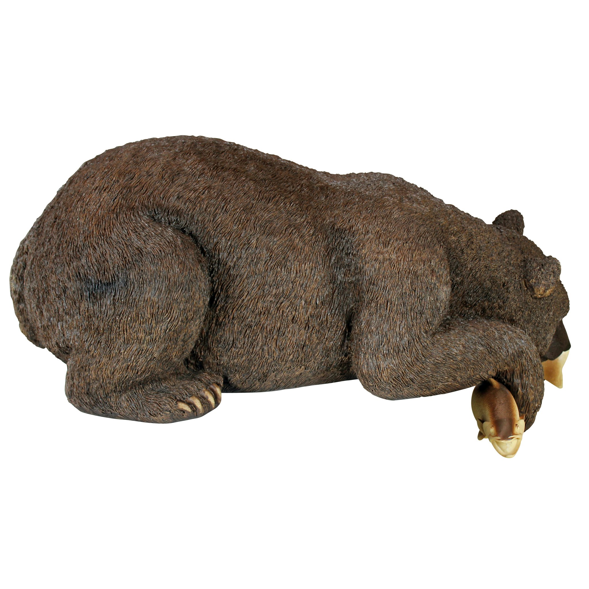 Toscano - Catch of the Day Grand Grizzly Brown Bear Sitter Statue