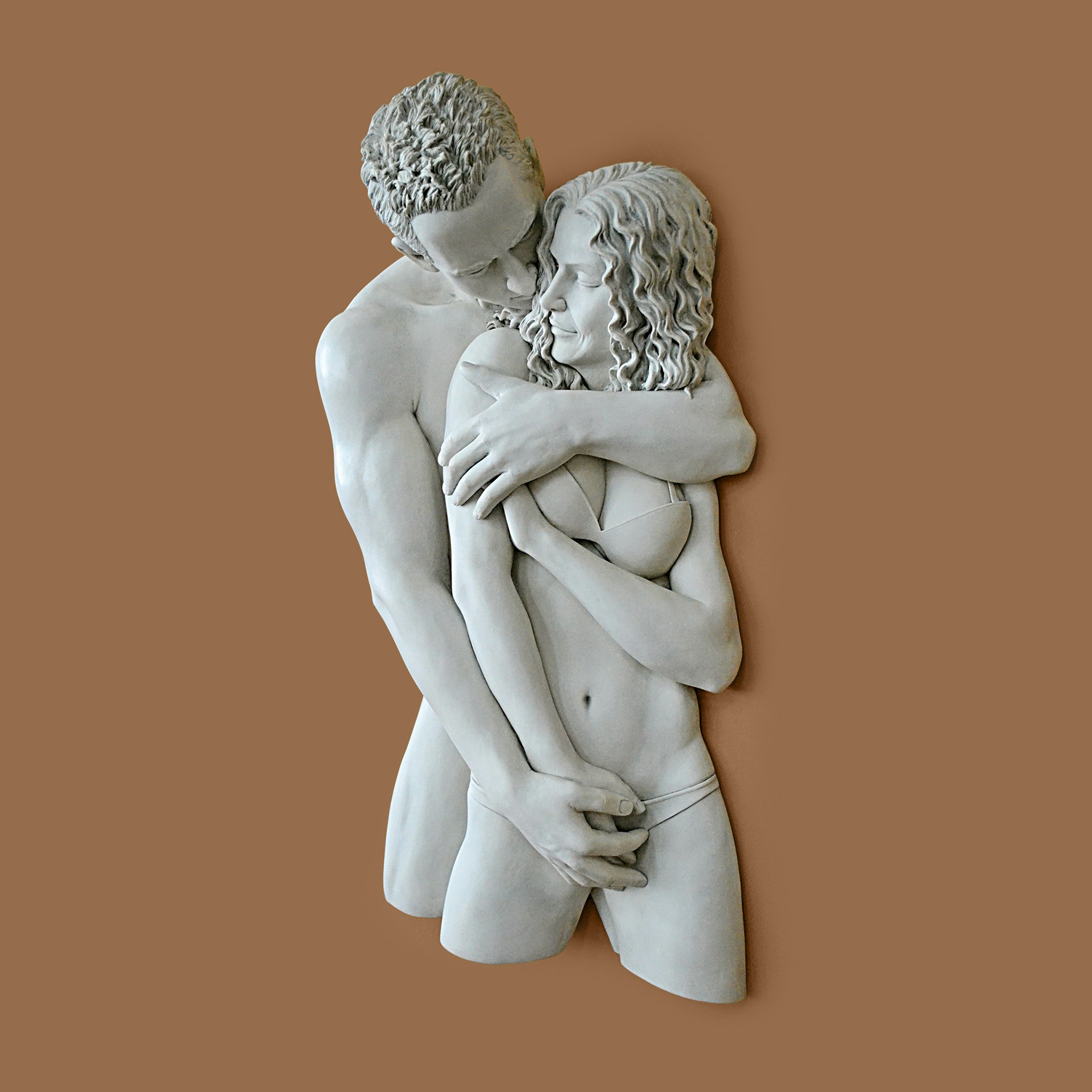 Toscano - Engulfing Embrace Lovers Wall Sculpture