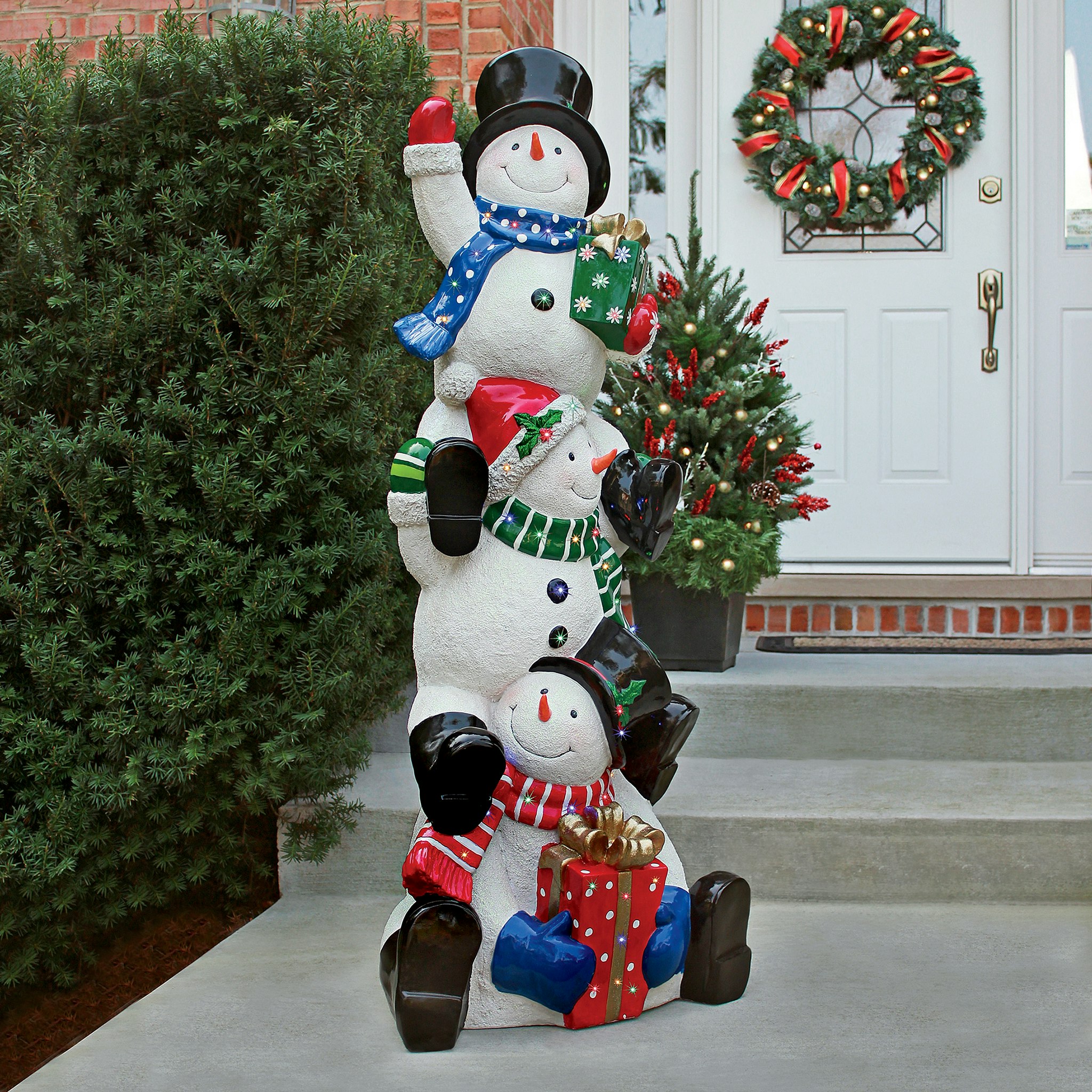 Toscano SnowBro Illuminated Snowman Holiday Statue - Giant