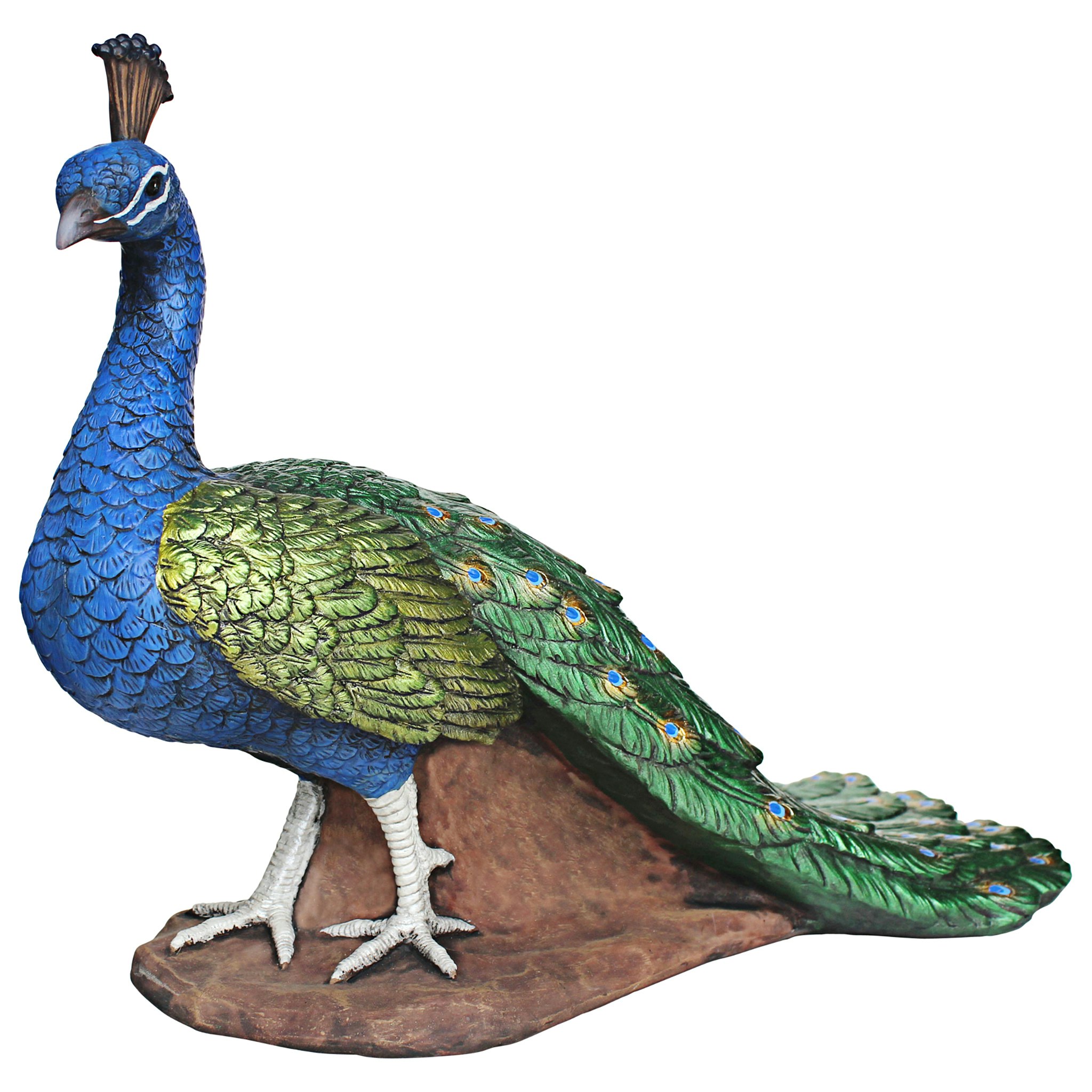 Toscano The Regal Peacock Medium Garden Statue