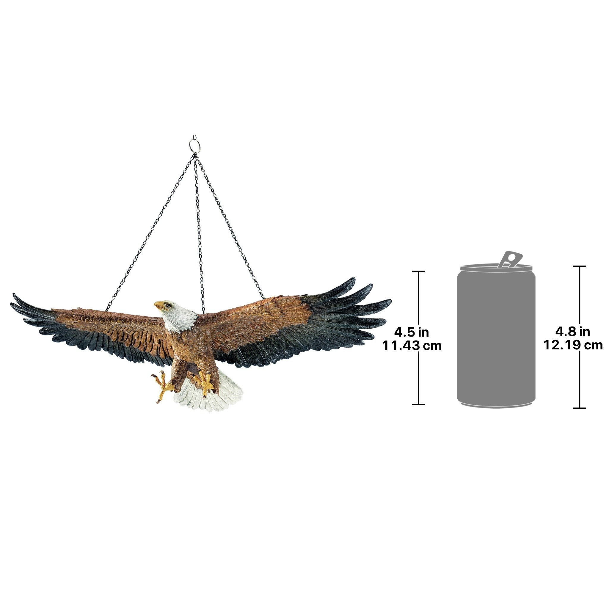 Toscano - Flight of Freedom Hanging Eagle Sculpture
